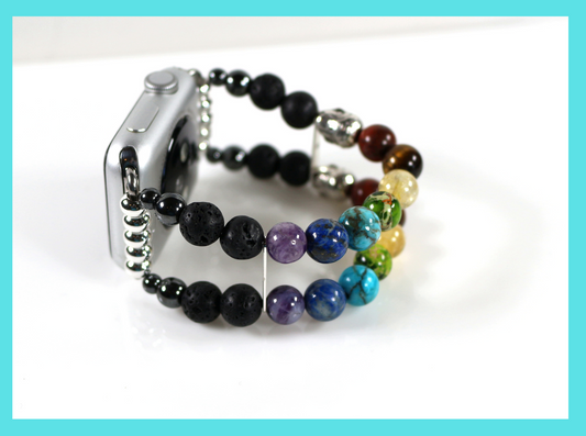 Chakra Energy Bracelet Watch Band for Apple Watch - Yoga & Meditation Mala Stones