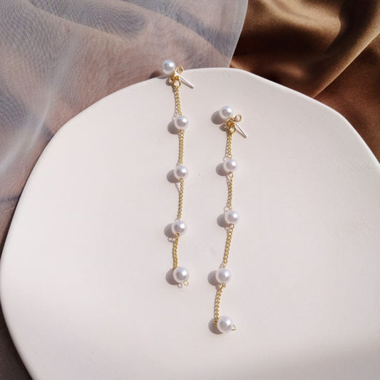 DANGLING PEARL EARRINGS (PAIR) - Concordia Style Boutique