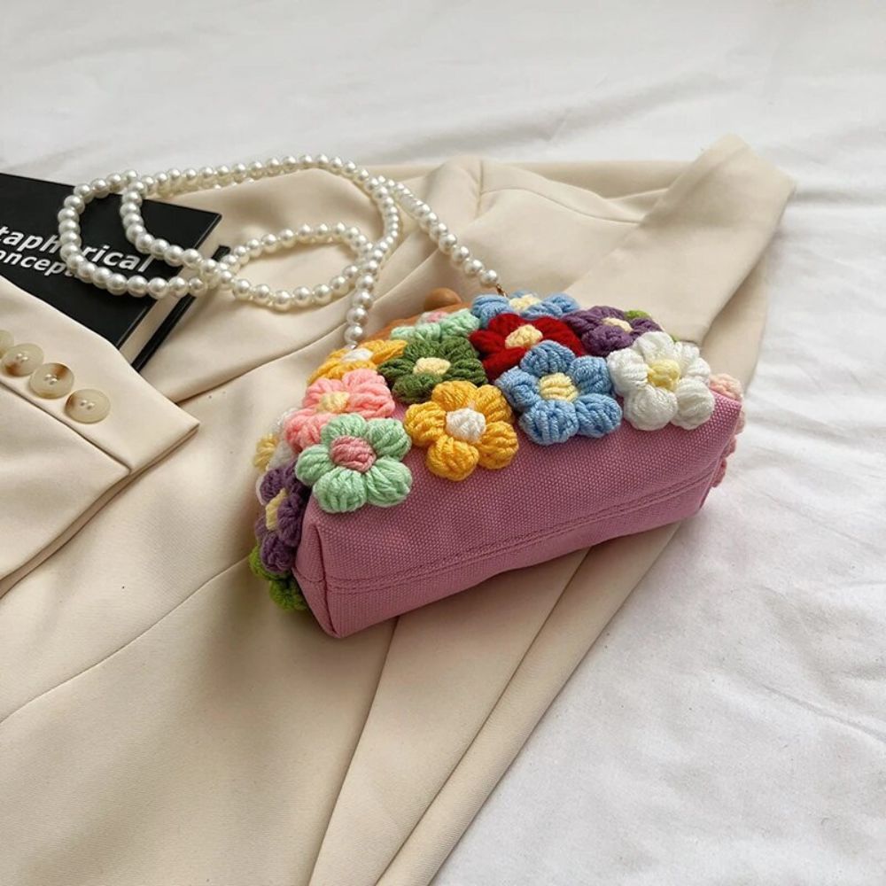 CROCHET FLOWER HANDBAG - Concordia Style Boutique