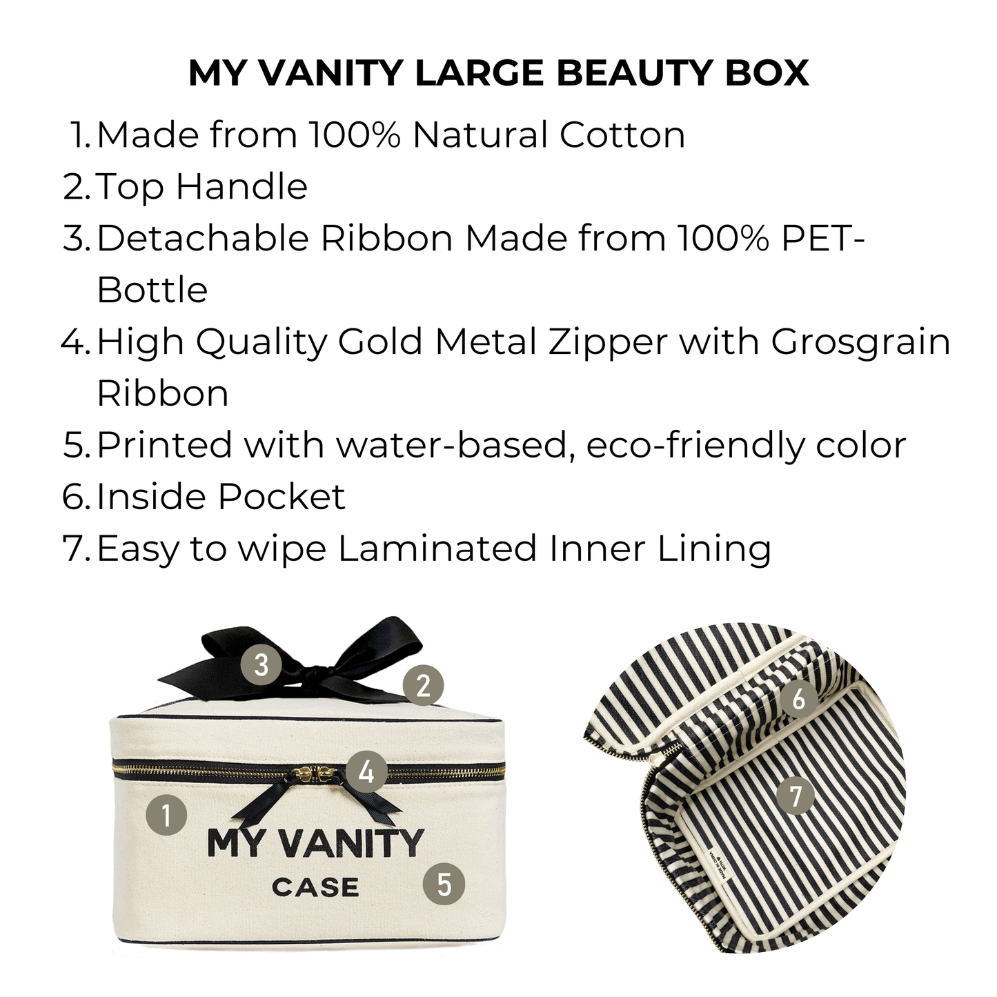 My Vanity Large Beauty Box, Cream - Concordia Style Boutique