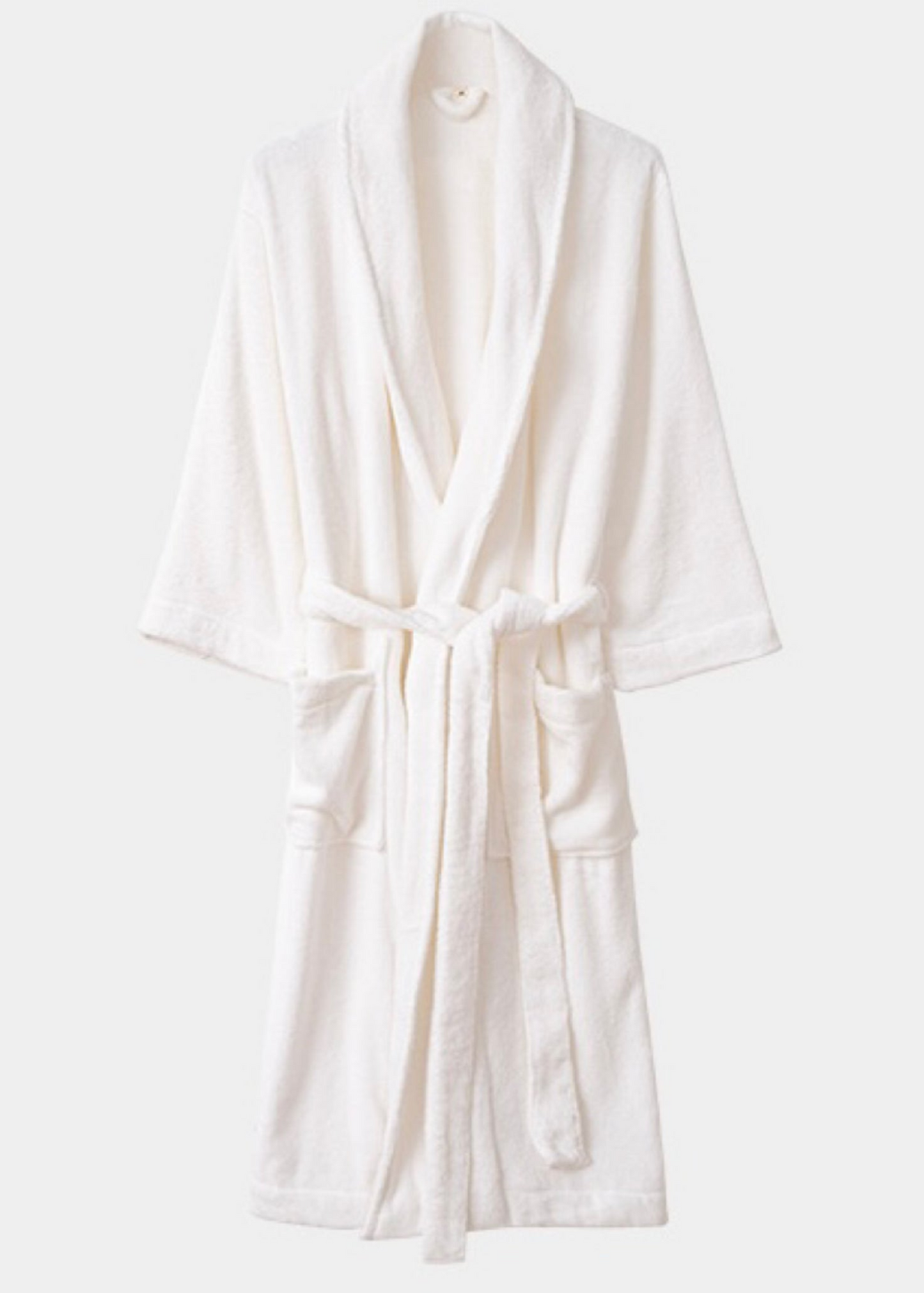 Classic Ultra-Soft Absorbent Cotton Bathrobe / White