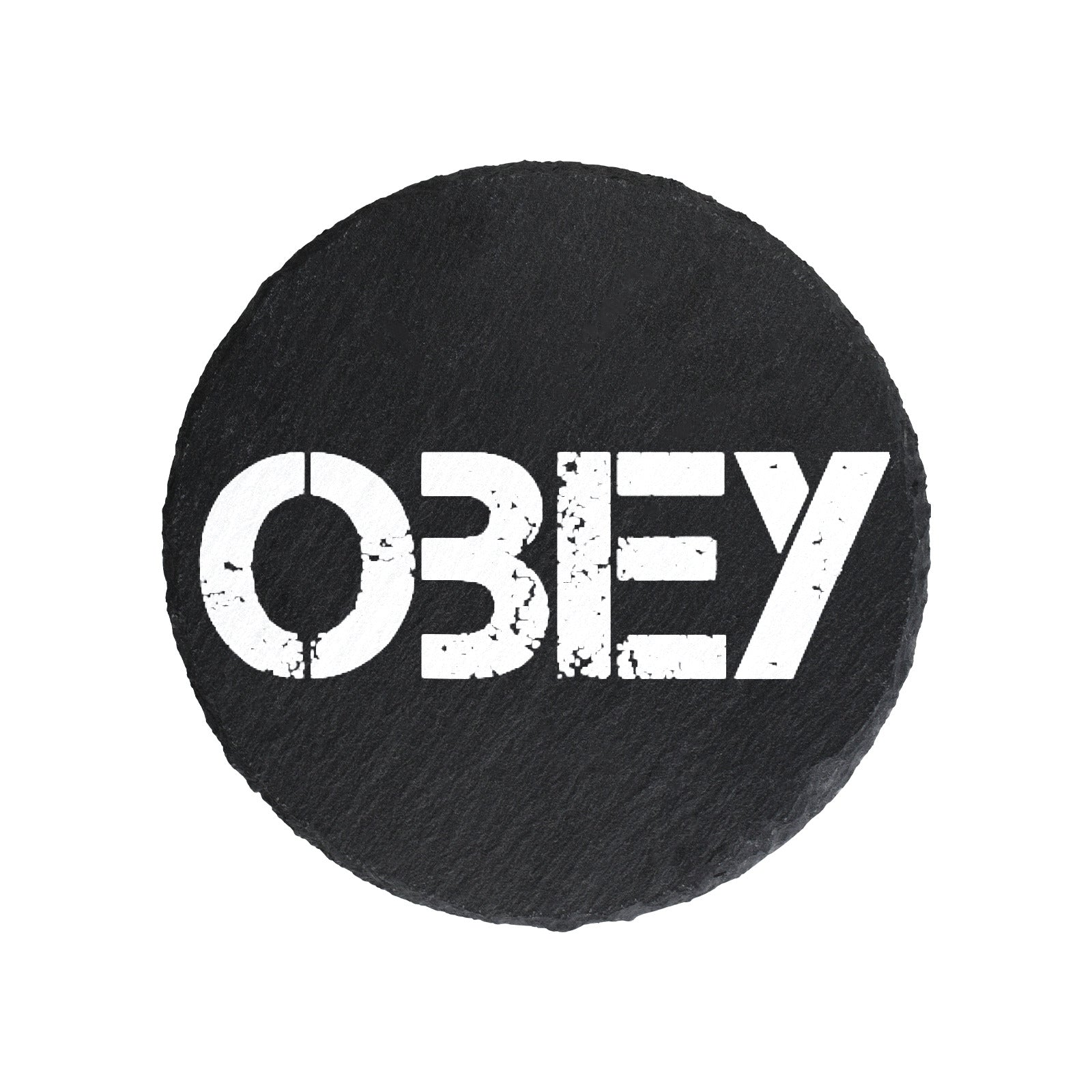 "Obey" Round Memorial Stone - Premium Pet Memorial Stone (Round) from Concordia Style Boutique - Just $36.78! Shop now at Concordia Style Boutique