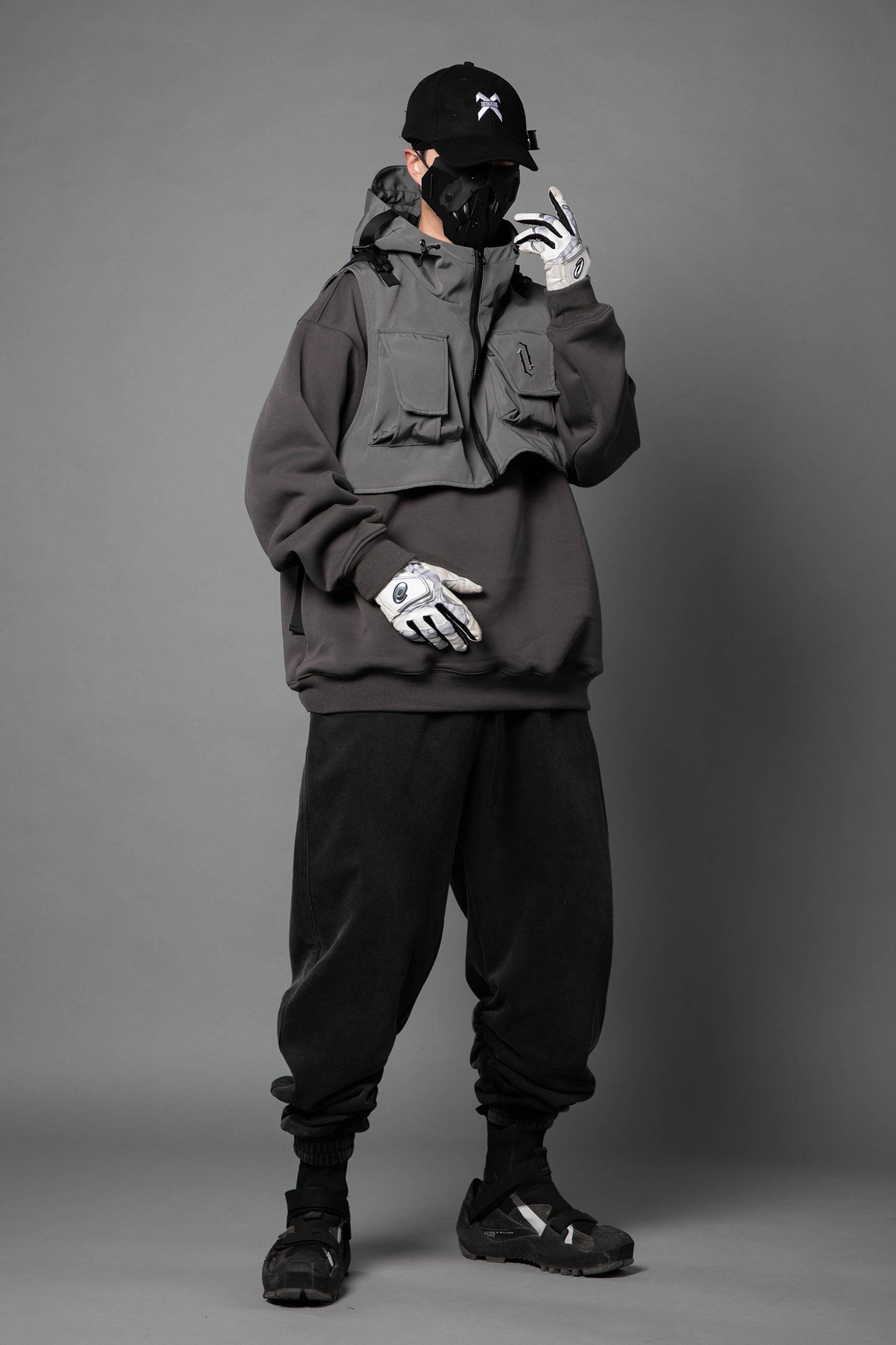 HiH34 Grey Tech Guard Hoodie - Concordia Style Boutique