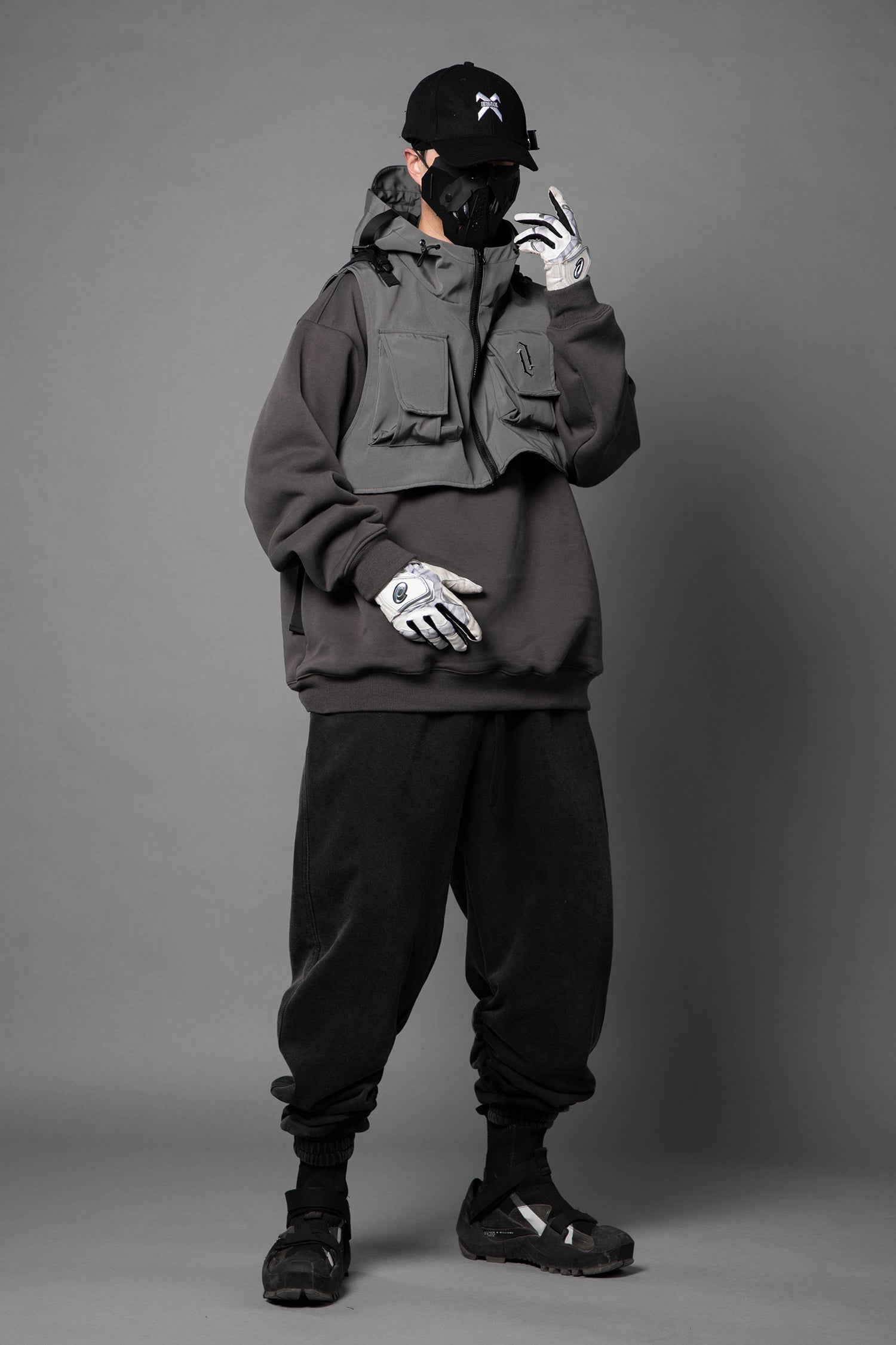 HiH34 Grey Tech Guard Hoodie - Concordia Style Boutique