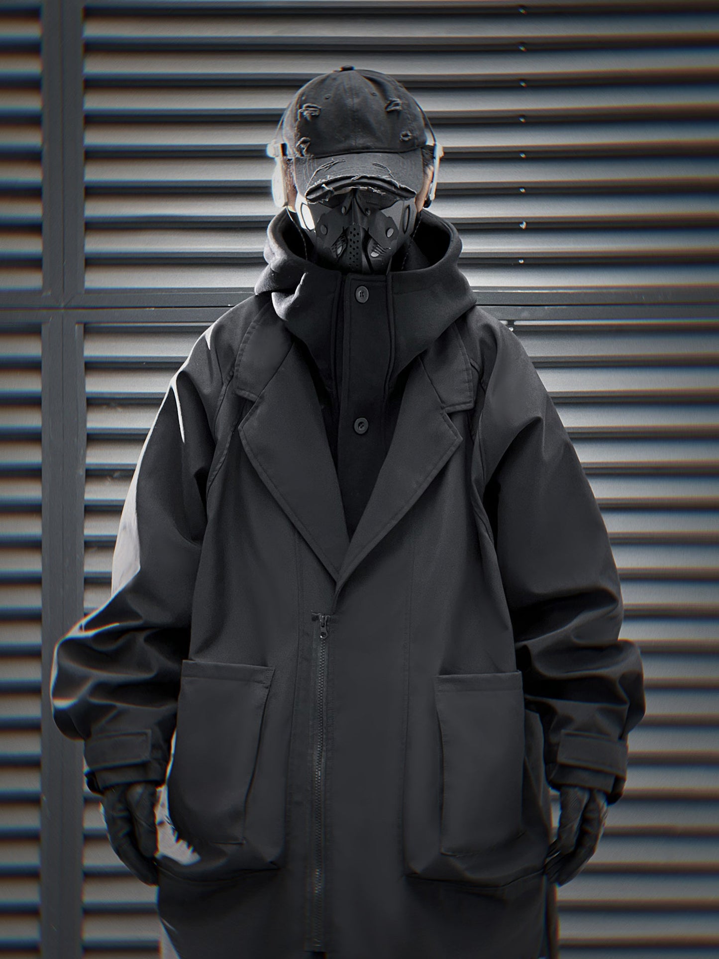 HiJ36 Black Urban Trench Coat - Concordia Style Boutique