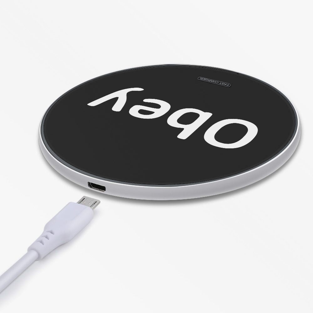 10W Wireless Charger - Obey - Premium 10W Wireless Charger from Concordia Style Boutique - Just $18.75! Shop now at Concordia Style Boutique