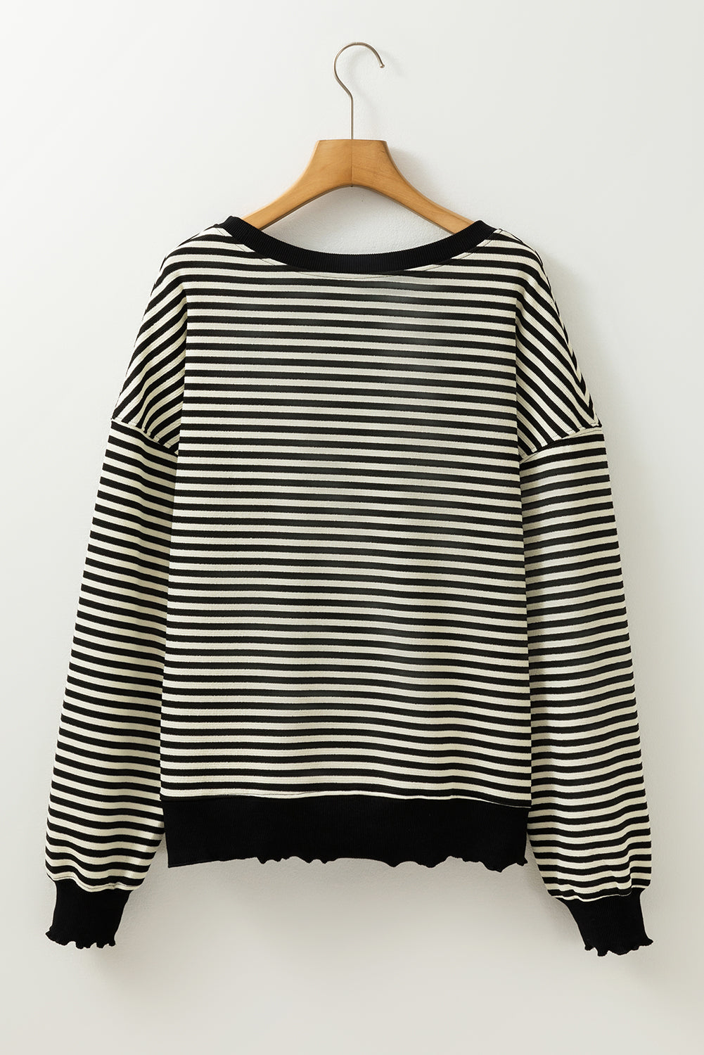 Angie Stripe Loose Drop Shoulder Long Sleeve Top - Concordia Style Boutique