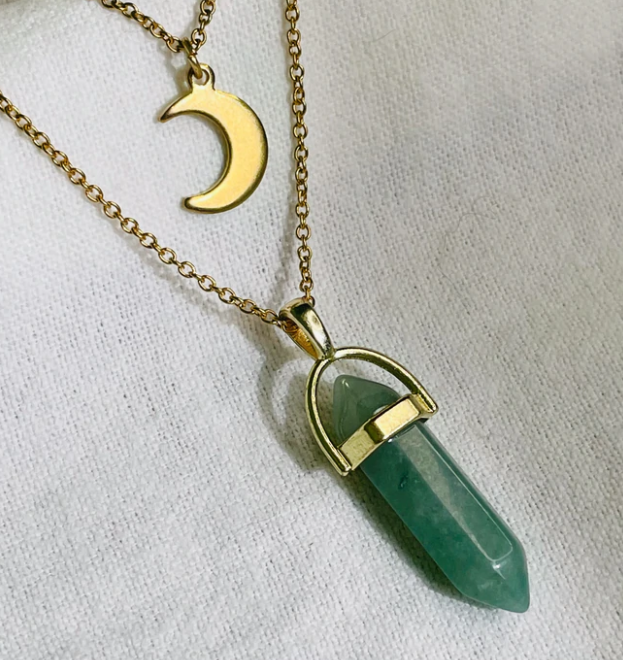 Moon Hexagonal Column Pendant - Premium necklace from Concordia Style Boutique - Just $7.60! Shop now at Concordia Style Boutique