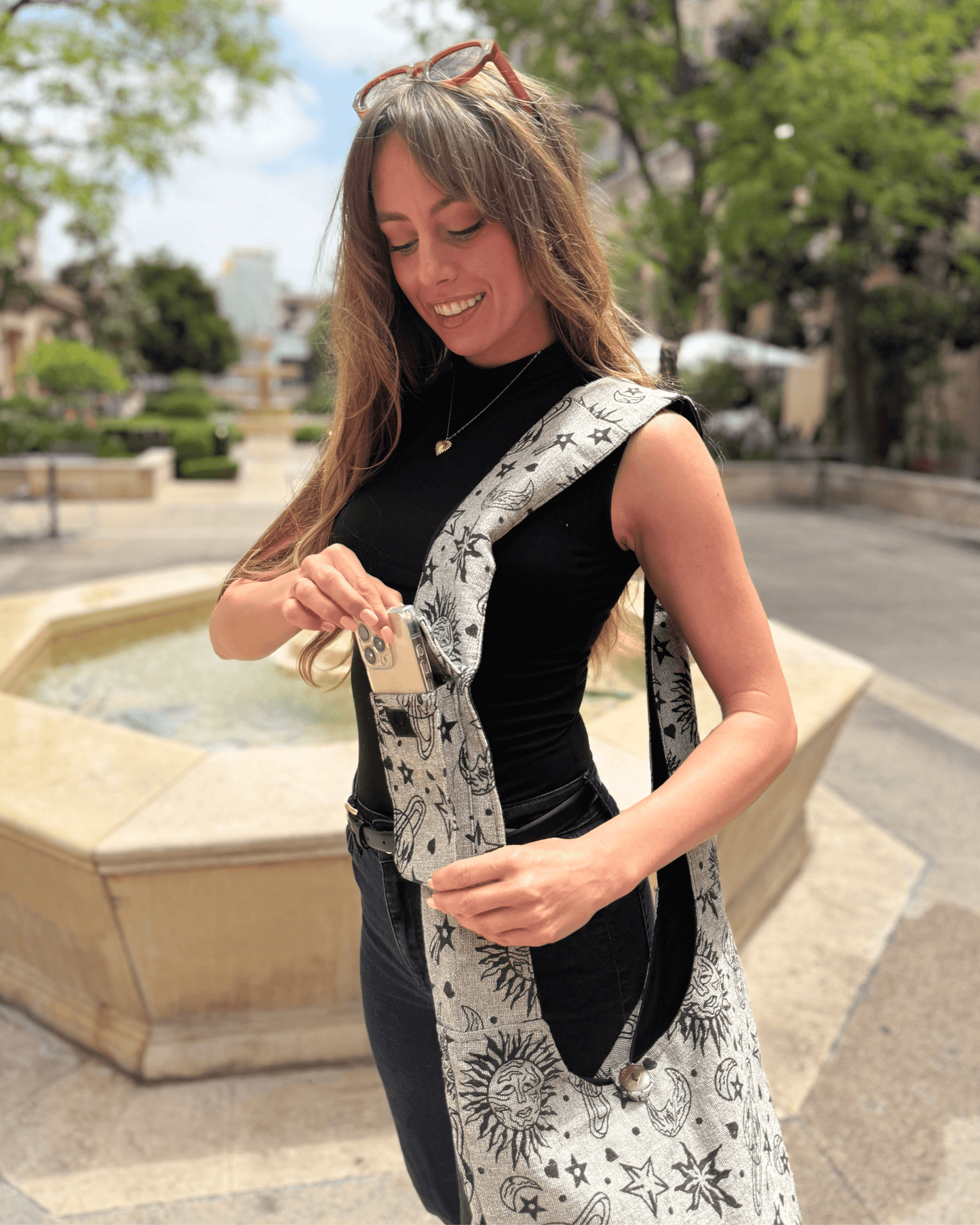 Kathmandu Collection Celestial Print Hobo Bag