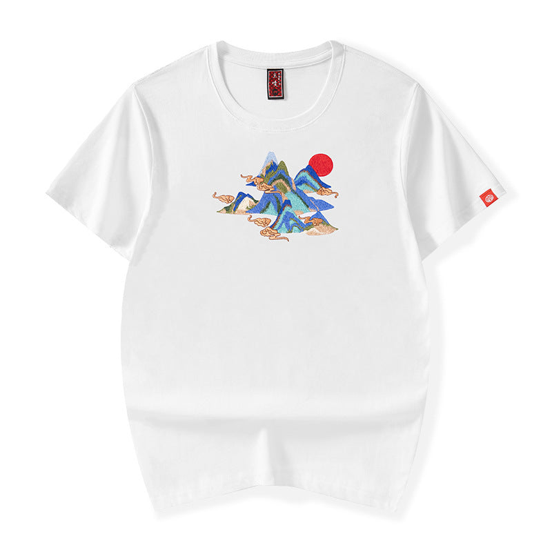 KH740 Mountains Embroidery Tee - Concordia Style Boutique