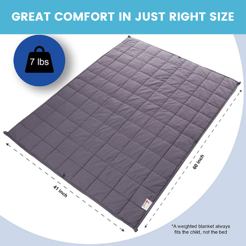7 Lbs Weighted Blanket for Kids with Removable Cover - 41" x 60"