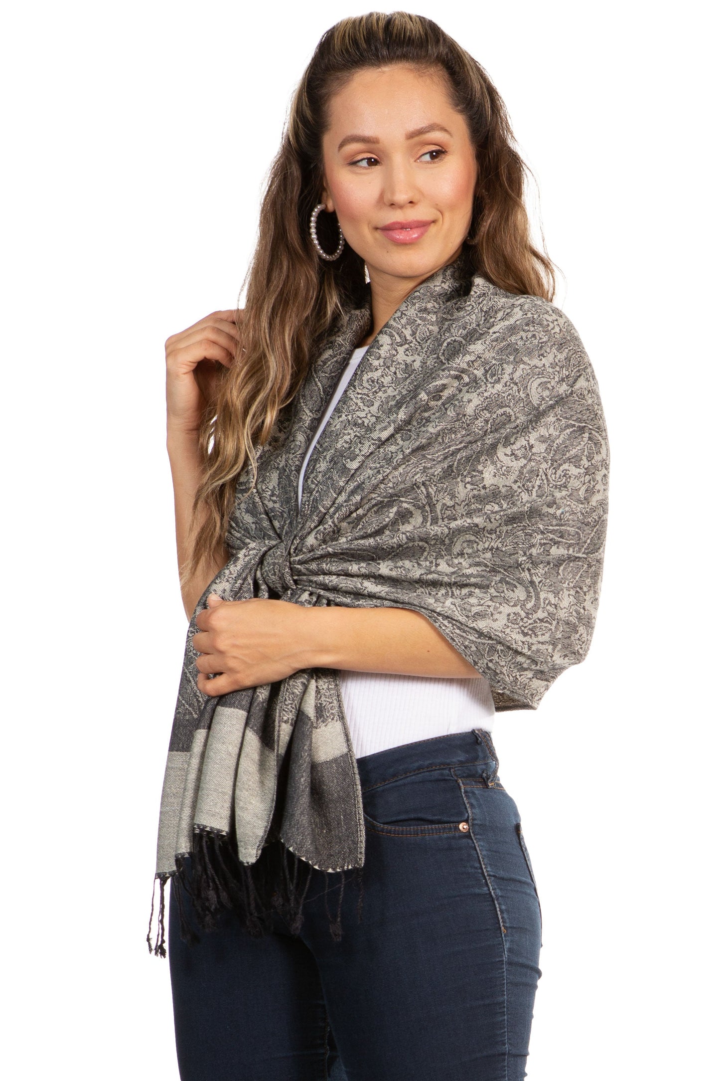 Sakkas 70" x 28" Paisley Self-Design Pashmina Shawl / Wrap / Stole - Premium scarf from Sakkas Store - Just $15.98! Shop now at Concordia Style Boutique
