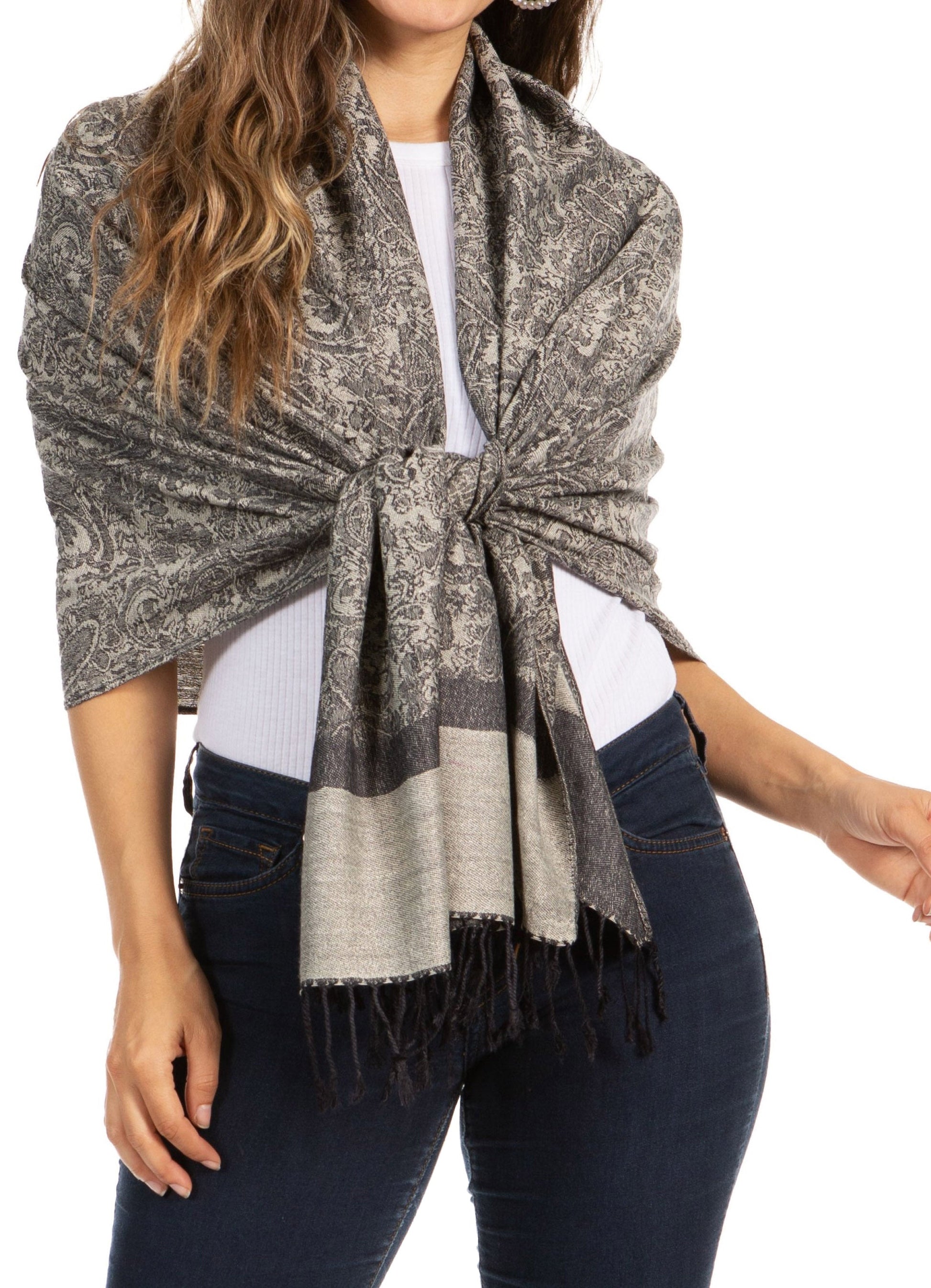 Sakkas 70" x 28" Paisley Self-Design Pashmina Shawl / Wrap / Stole - Premium scarf from Sakkas Store - Just $15.98! Shop now at Concordia Style Boutique
