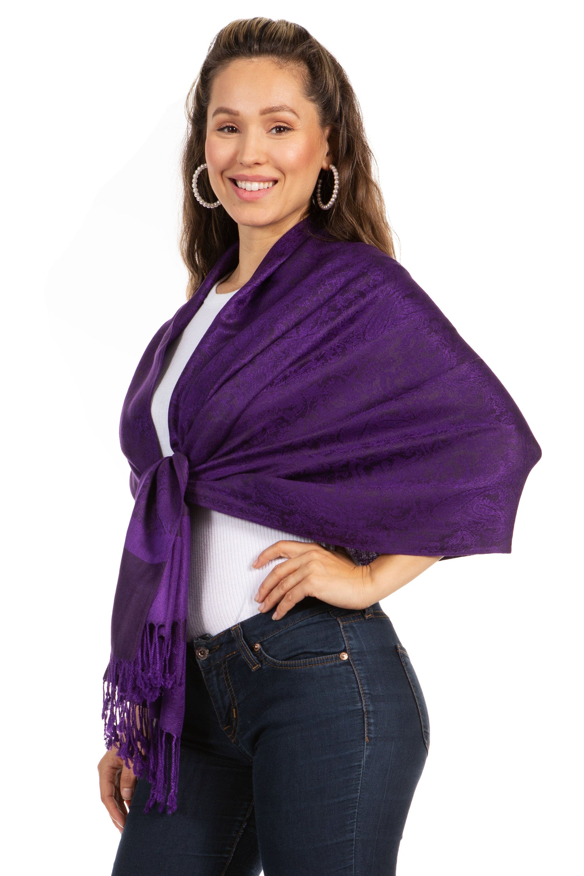 Sakkas 70" x 28" Paisley Self-Design Pashmina Shawl / Wrap / Stole - Premium scarf from Sakkas Store - Just $15.98! Shop now at Concordia Style Boutique