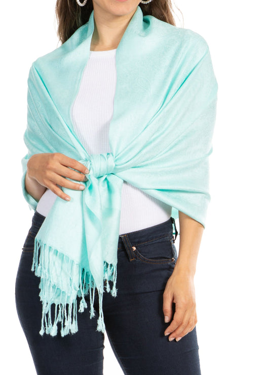 Sakkas 70" x 28" Paisley Self-Design Pashmina Shawl / Wrap / Stole - Premium scarf from Sakkas Store - Just $15.98! Shop now at Concordia Style Boutique