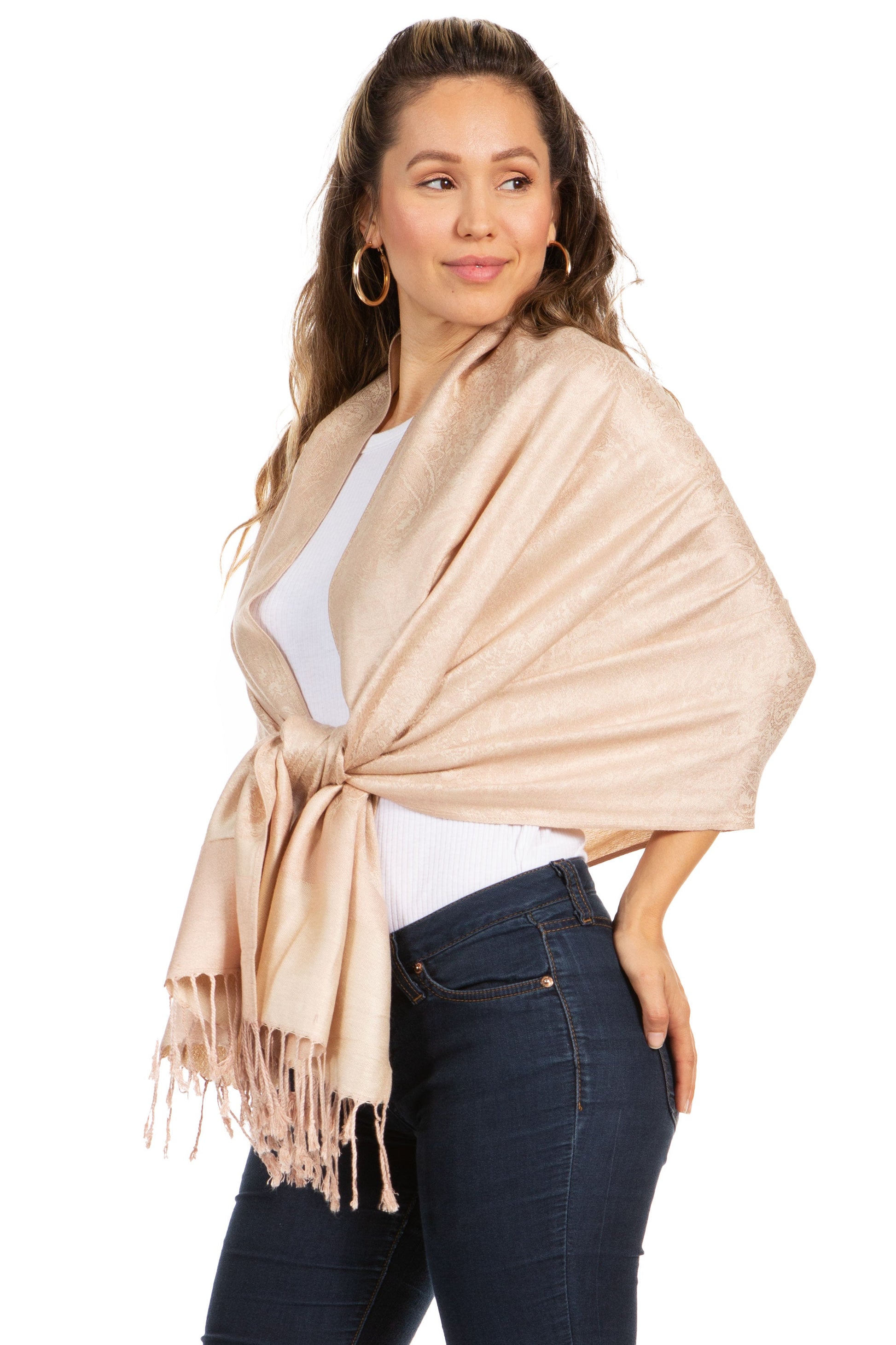 Sakkas 70" x 28" Paisley Self-Design Pashmina Shawl / Wrap / Stole - Premium scarf from Sakkas Store - Just $15.98! Shop now at Concordia Style Boutique