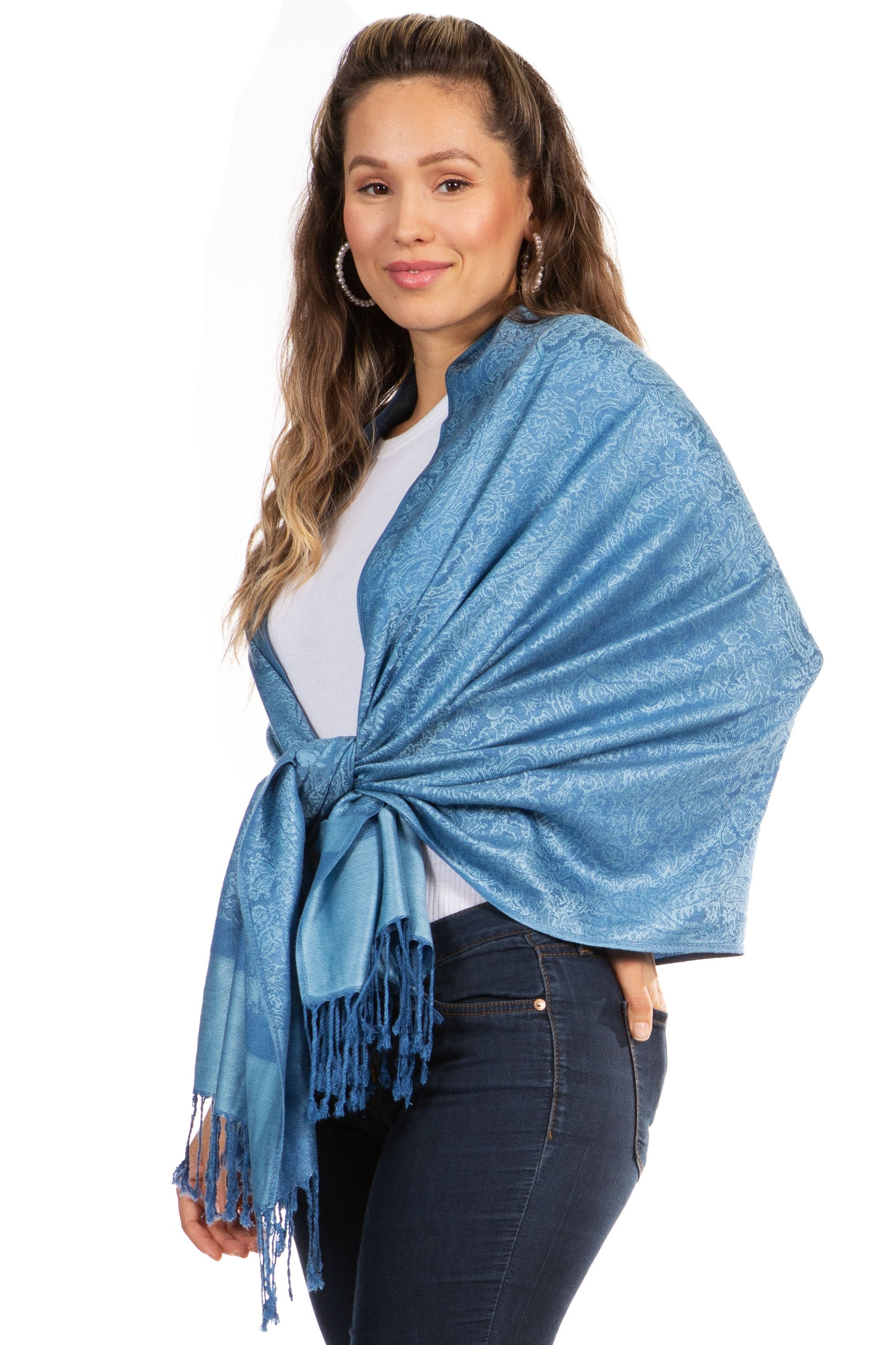 Sakkas 70" x 28" Paisley Self-Design Pashmina Shawl / Wrap / Stole - Premium scarf from Sakkas Store - Just $15.98! Shop now at Concordia Style Boutique