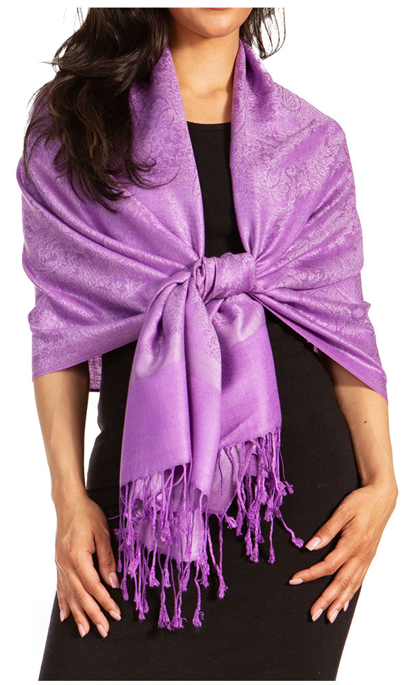 Sakkas 70" x 28" Paisley Self-Design Pashmina Shawl / Wrap / Stole - Premium scarf from Sakkas Store - Just $15.98! Shop now at Concordia Style Boutique