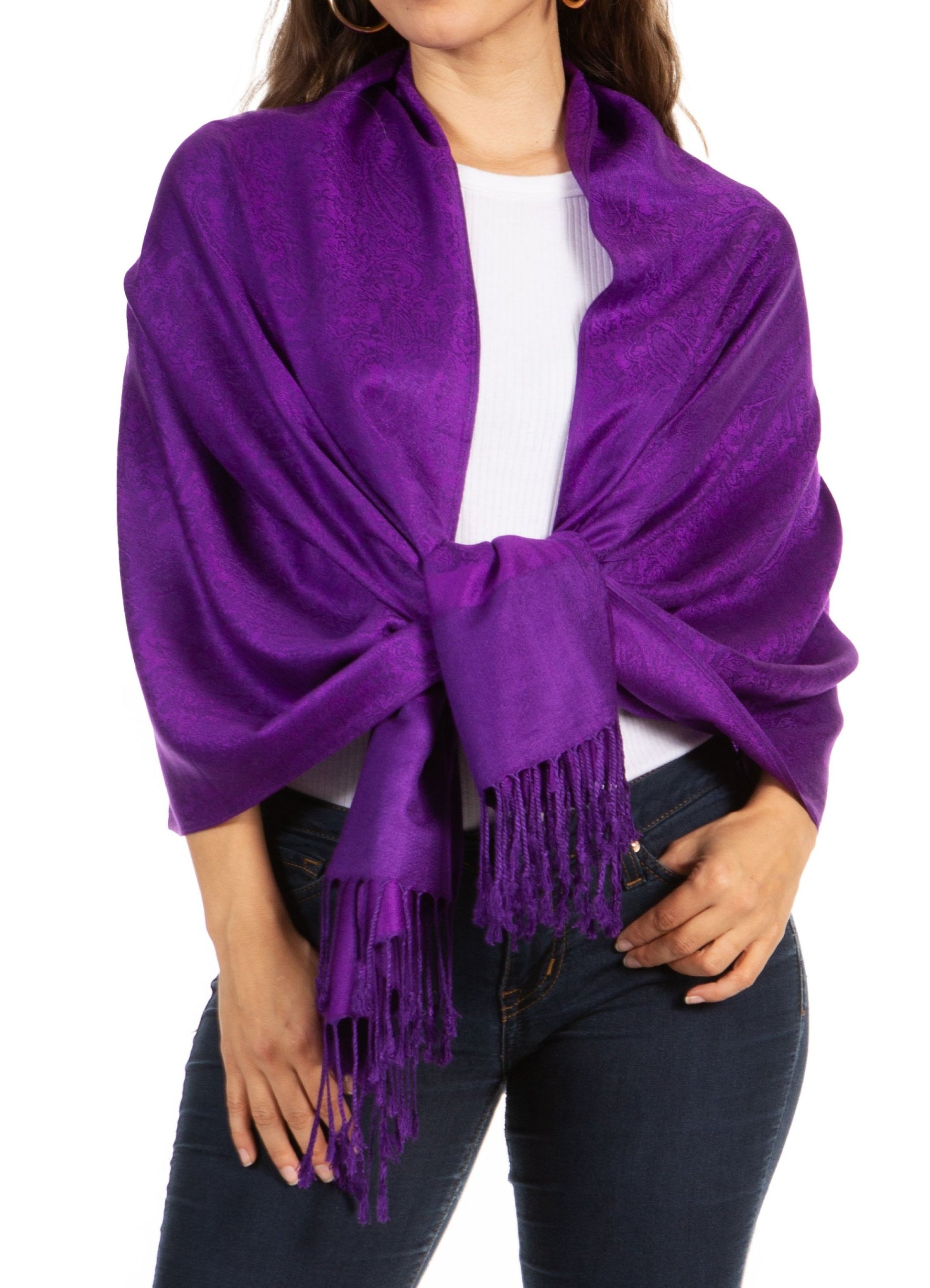 Sakkas 70" x 28" Paisley Self-Design Pashmina Shawl / Wrap / Stole - Premium scarf from Sakkas Store - Just $15.98! Shop now at Concordia Style Boutique