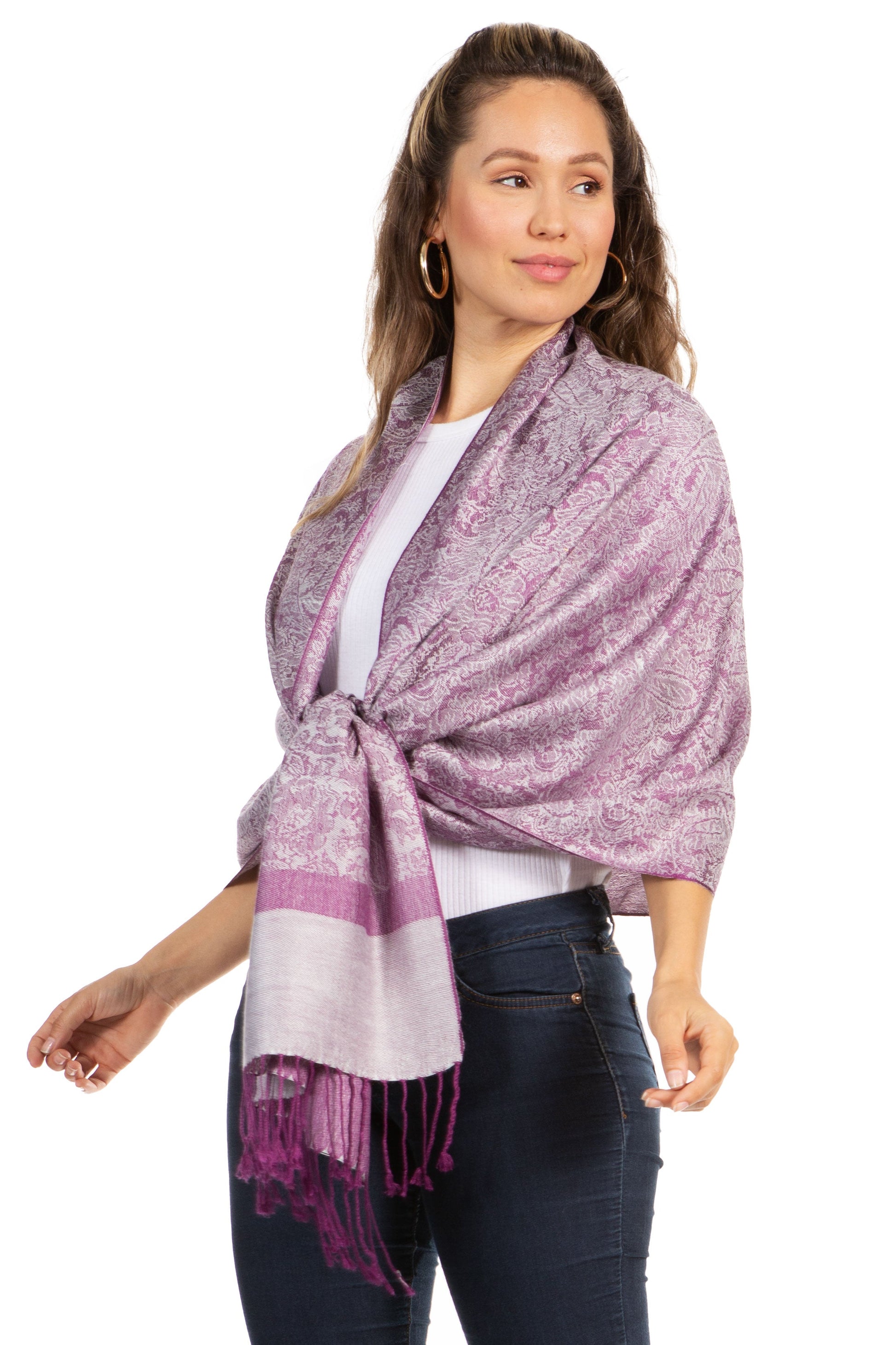 Sakkas 70" x 28" Paisley Self-Design Pashmina Shawl / Wrap / Stole - Premium scarf from Sakkas Store - Just $15.98! Shop now at Concordia Style Boutique