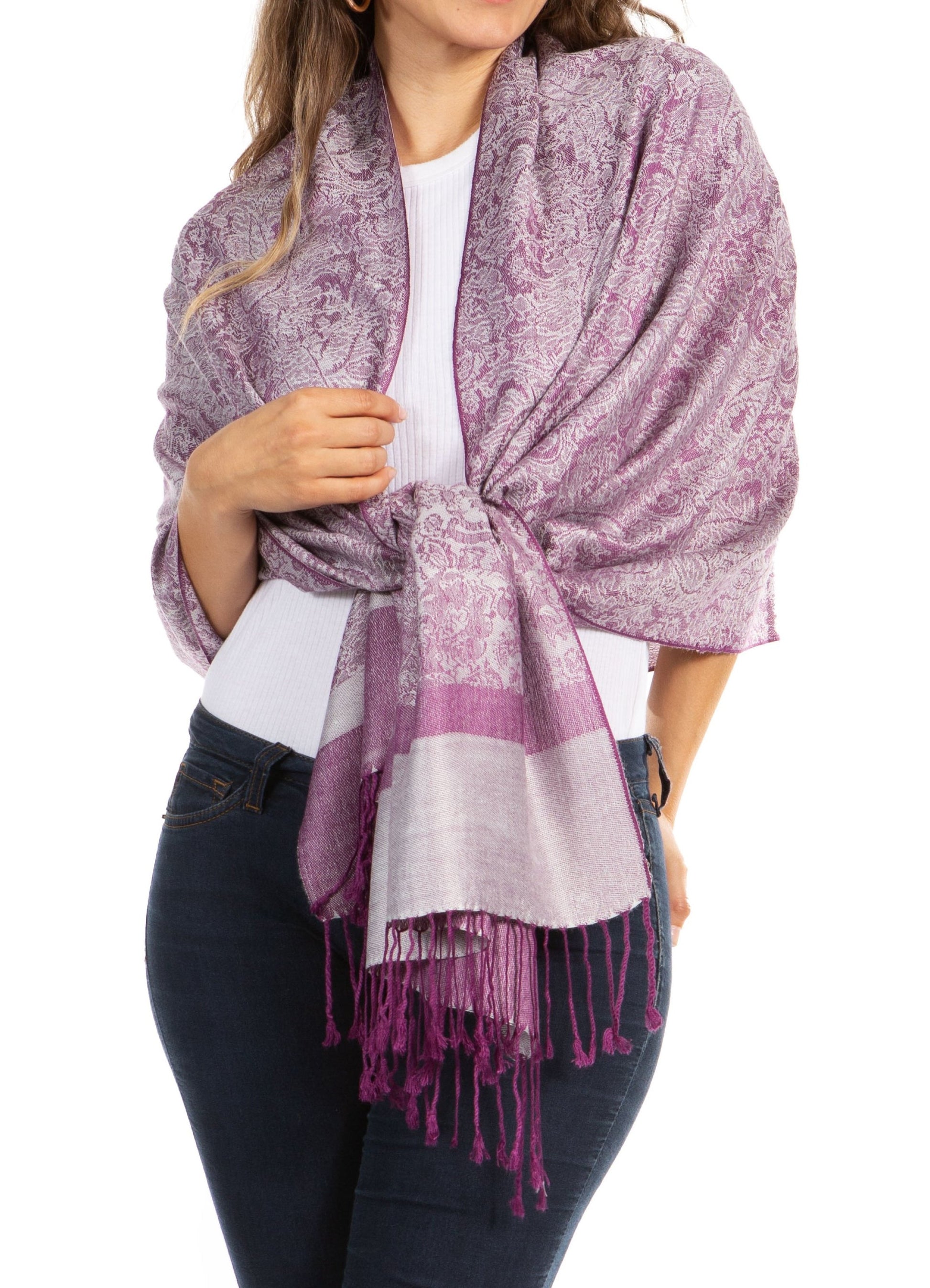 Sakkas 70" x 28" Paisley Self-Design Pashmina Shawl / Wrap / Stole - Premium scarf from Sakkas Store - Just $15.98! Shop now at Concordia Style Boutique
