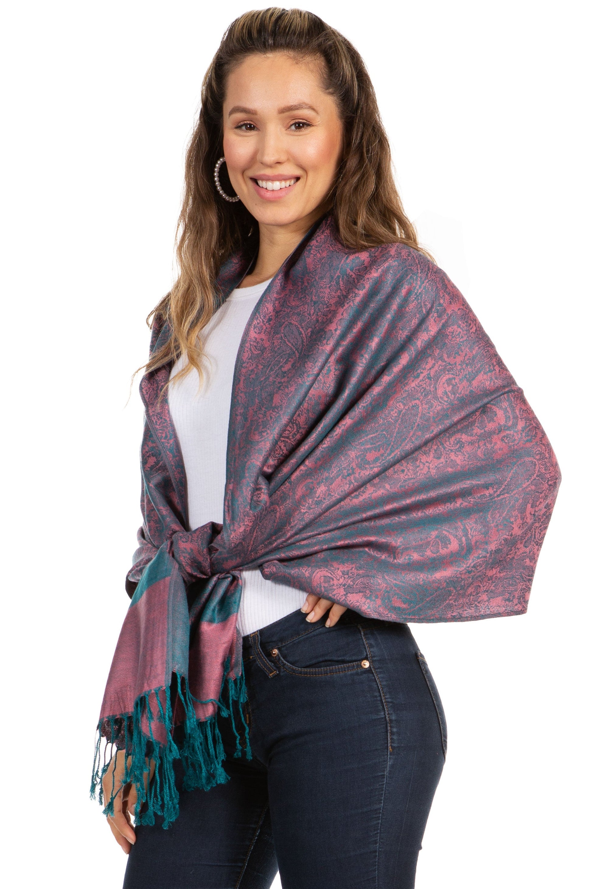 Sakkas 70" x 28" Paisley Self-Design Pashmina Shawl / Wrap / Stole - Premium scarf from Sakkas Store - Just $15.98! Shop now at Concordia Style Boutique