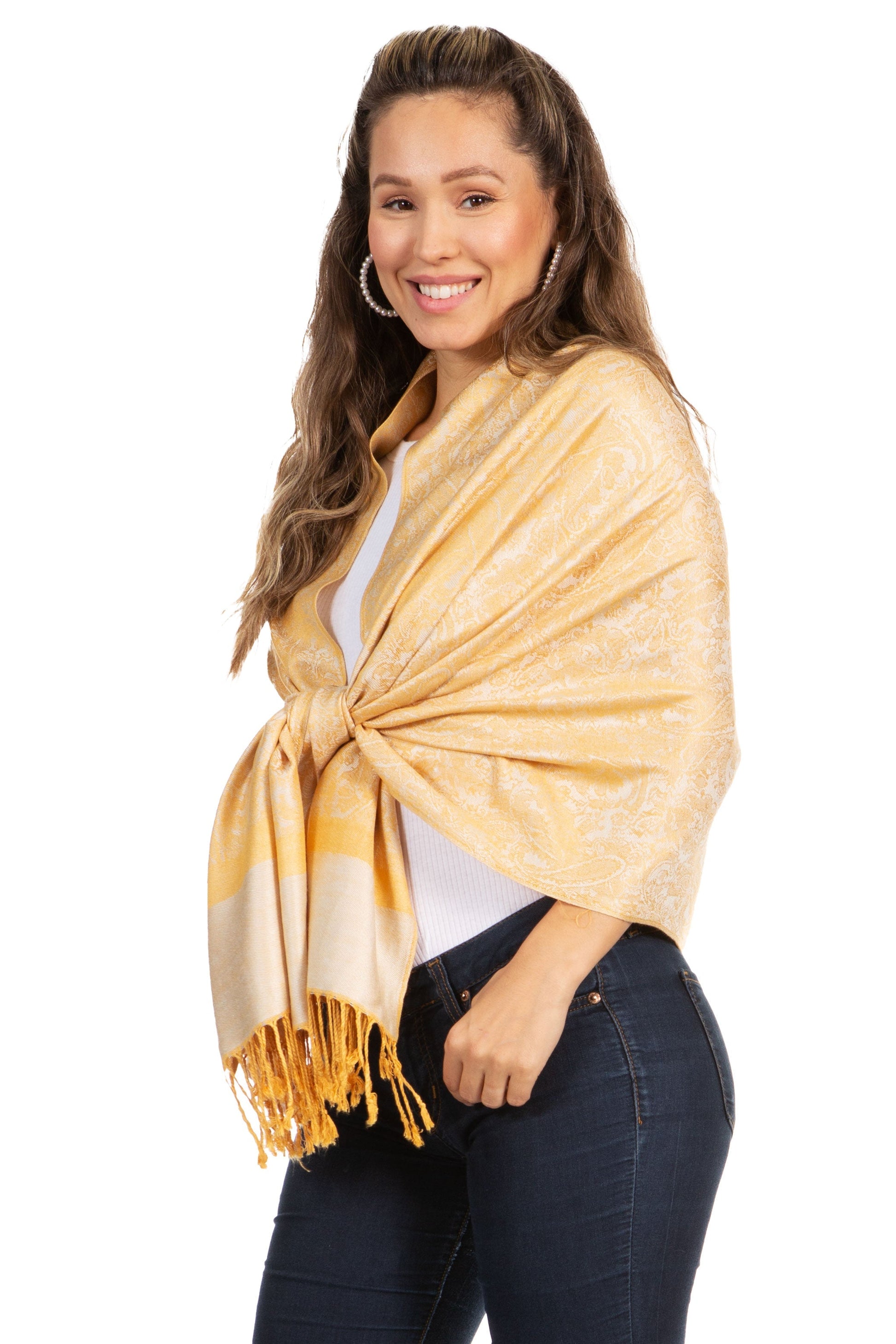 Sakkas 70" x 28" Paisley Self-Design Pashmina Shawl / Wrap / Stole - Premium scarf from Sakkas Store - Just $15.98! Shop now at Concordia Style Boutique