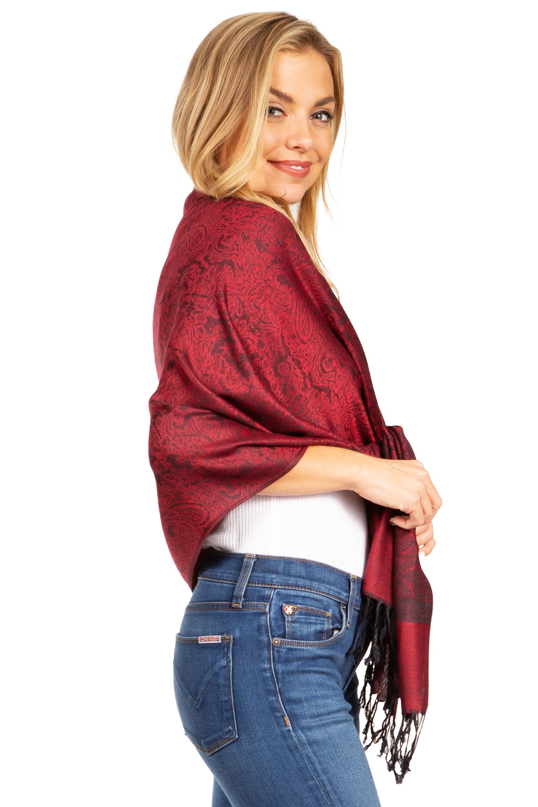 Sakkas 70" x 28" Paisley Self-Design Pashmina Shawl / Wrap / Stole - Premium scarf from Sakkas Store - Just $15.98! Shop now at Concordia Style Boutique