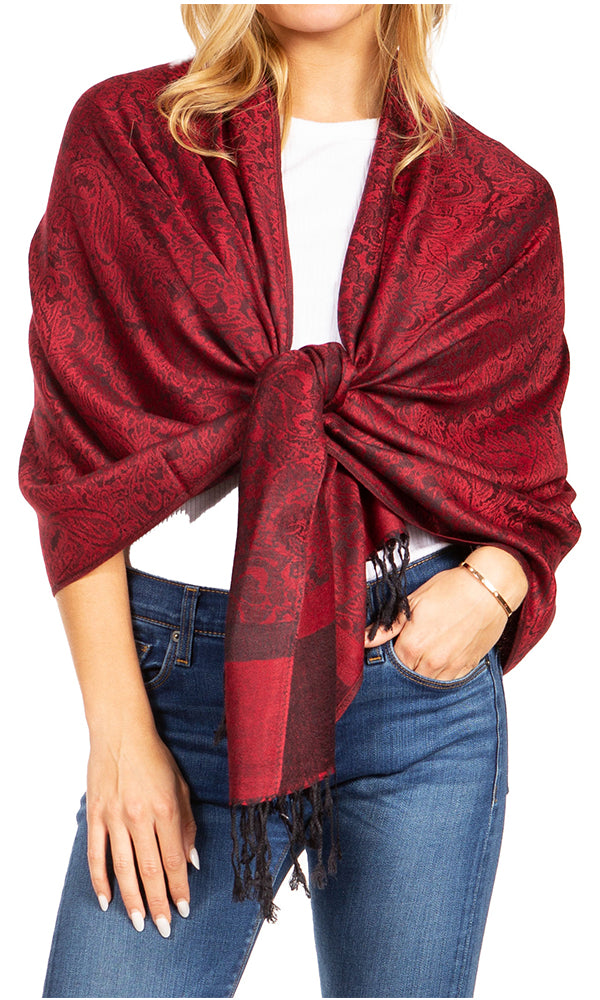 Sakkas 70" x 28" Paisley Self-Design Pashmina Shawl / Wrap / Stole - Premium scarf from Sakkas Store - Just $15.98! Shop now at Concordia Style Boutique