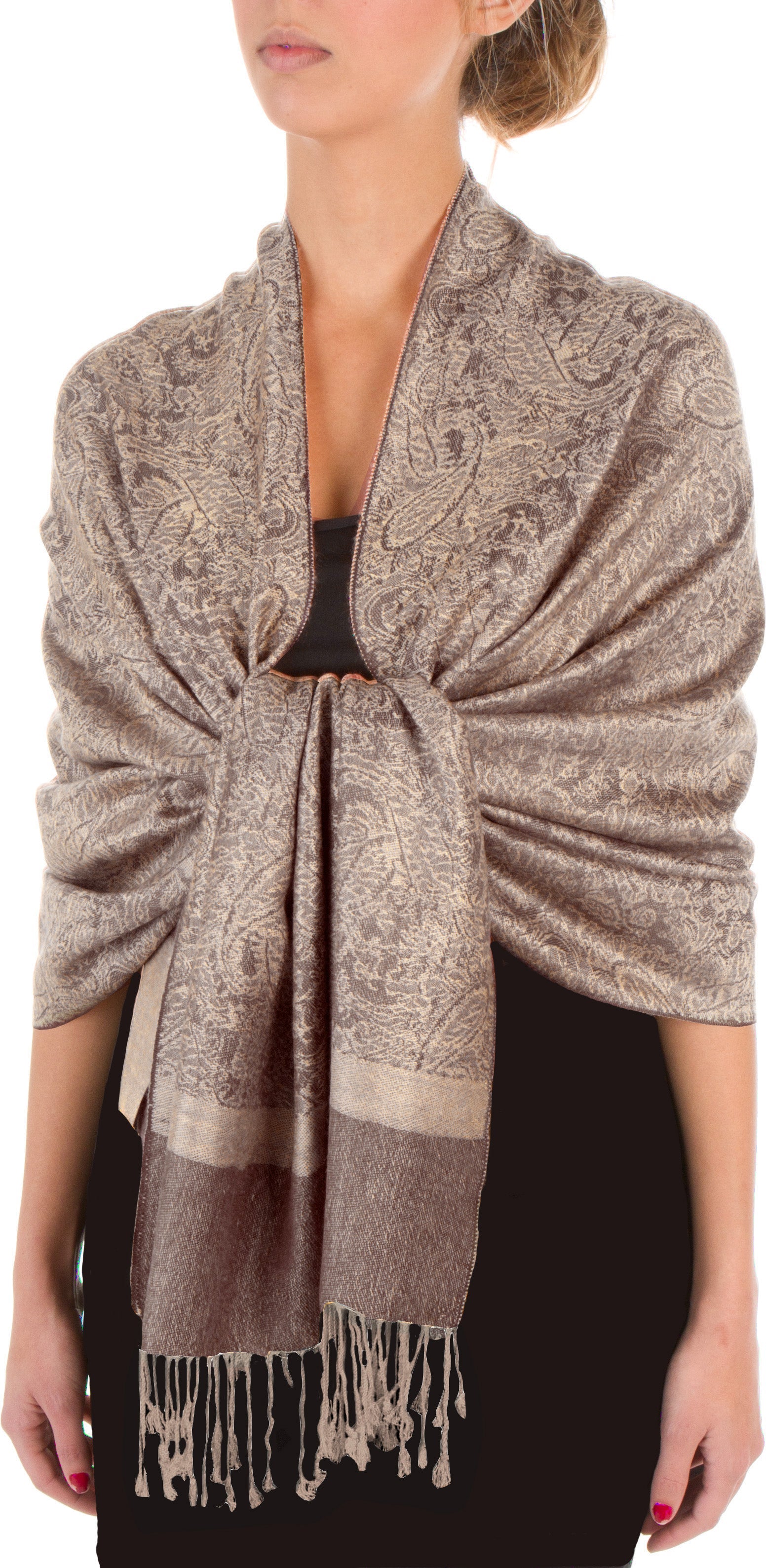 Sakkas 70" x 28" Paisley Self-Design Pashmina Shawl / Wrap / Stole - Premium scarf from Sakkas Store - Just $15.98! Shop now at Concordia Style Boutique