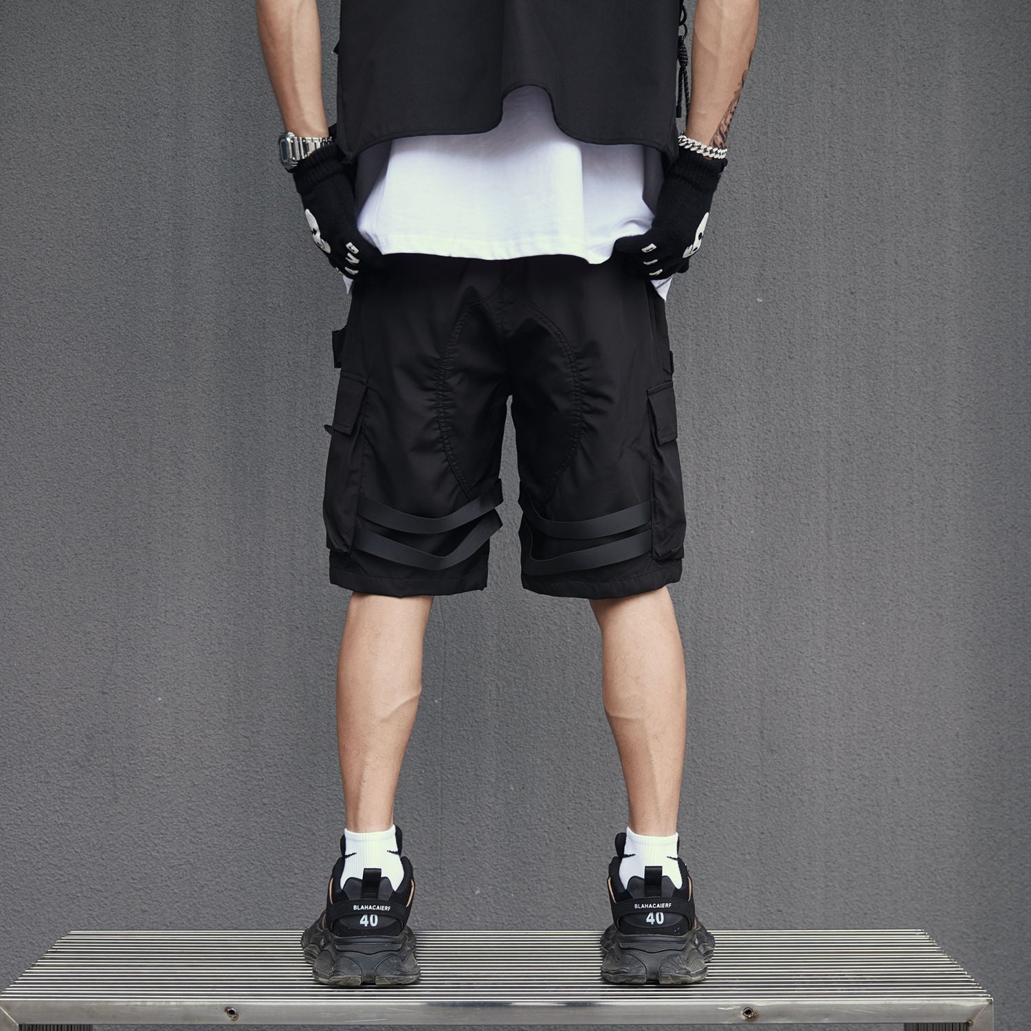 IBS429 Paratrooper Matte Black Shorts - Concordia Style Boutique