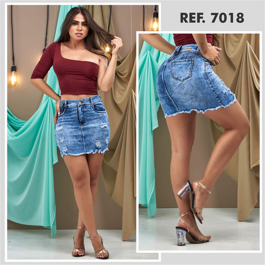7018 100%  Authentic Colombian  Push Up SKIRT