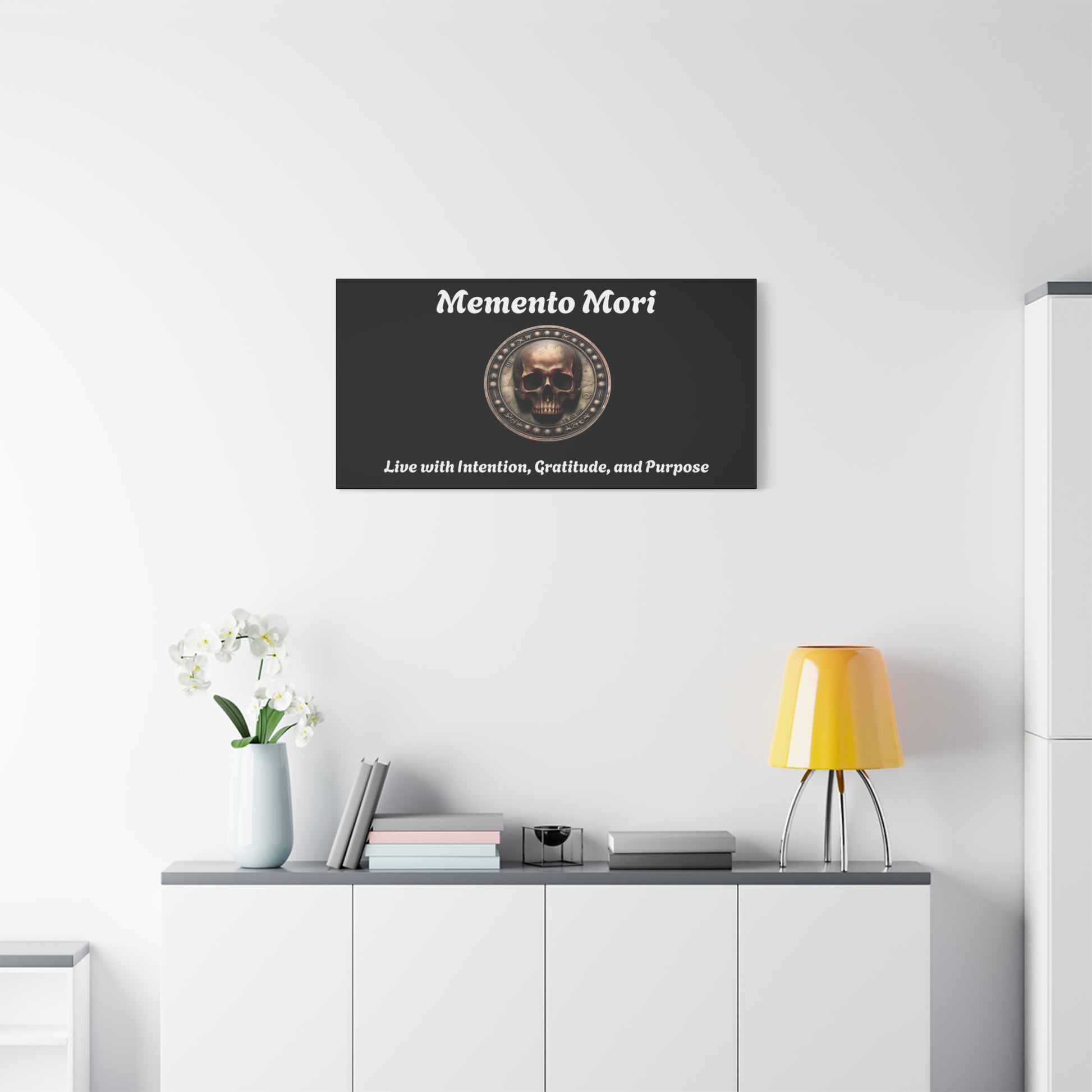 "Memento Mori" Matte Canvas - Inspirational Wall Art -"Live with Intention, Gratitude, and Purpose" - Premium Canvas from Concordia Style Boutique - Just $56.56! Shop now at Concordia Style Boutique