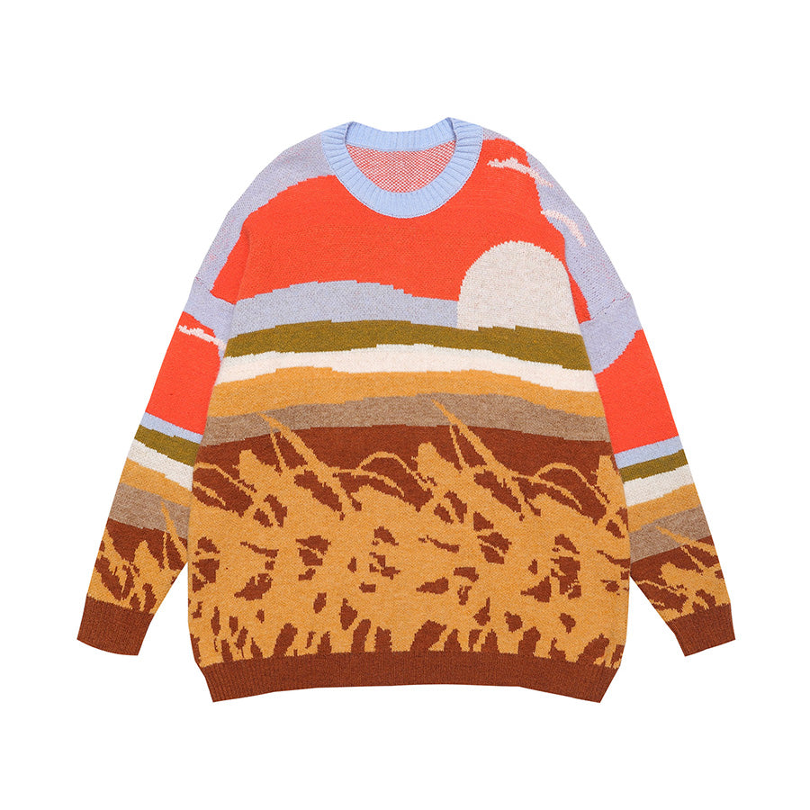 Farmland Artwork Knit Sweater - Concordia Style Boutique