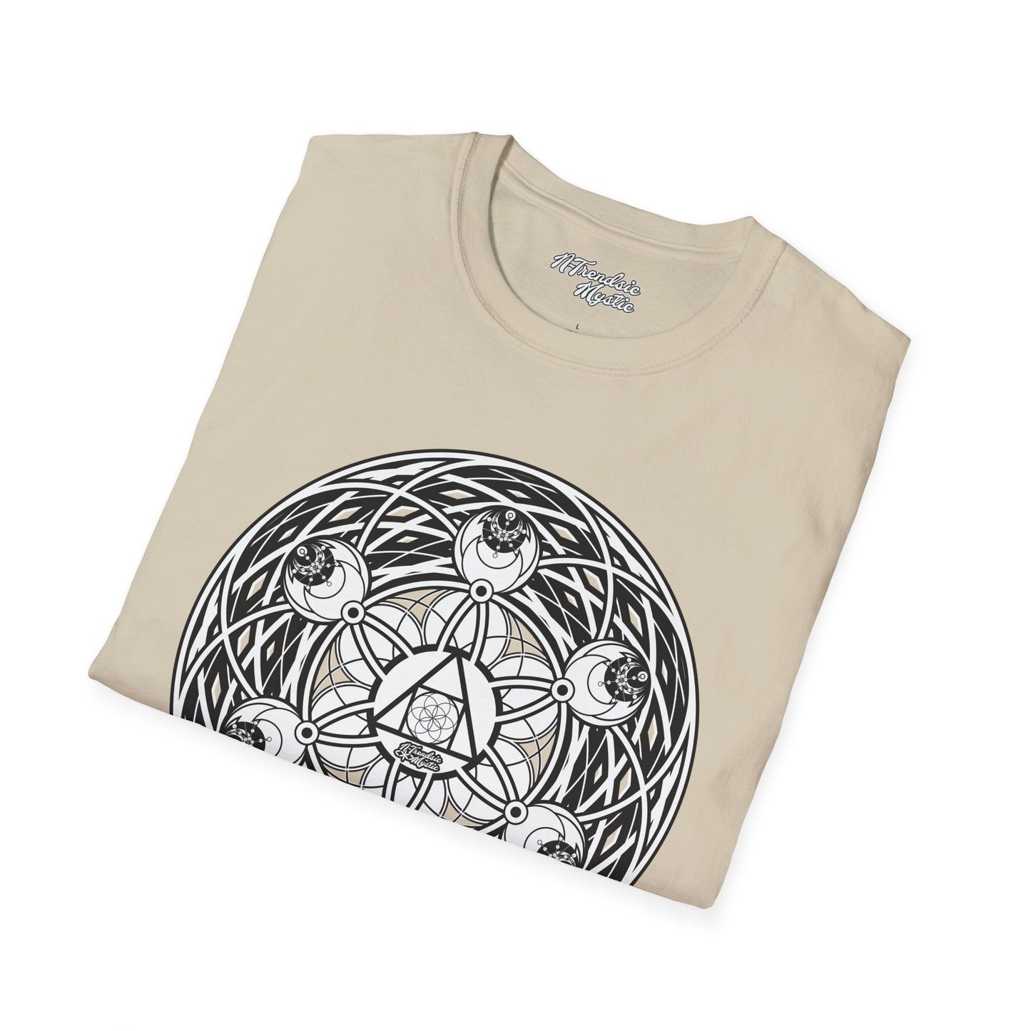 Mystic Cipher Tee – Hermetic Sacred Geometry Shirt | Boho Festival Wear | Spiritual Graphic for Him Her