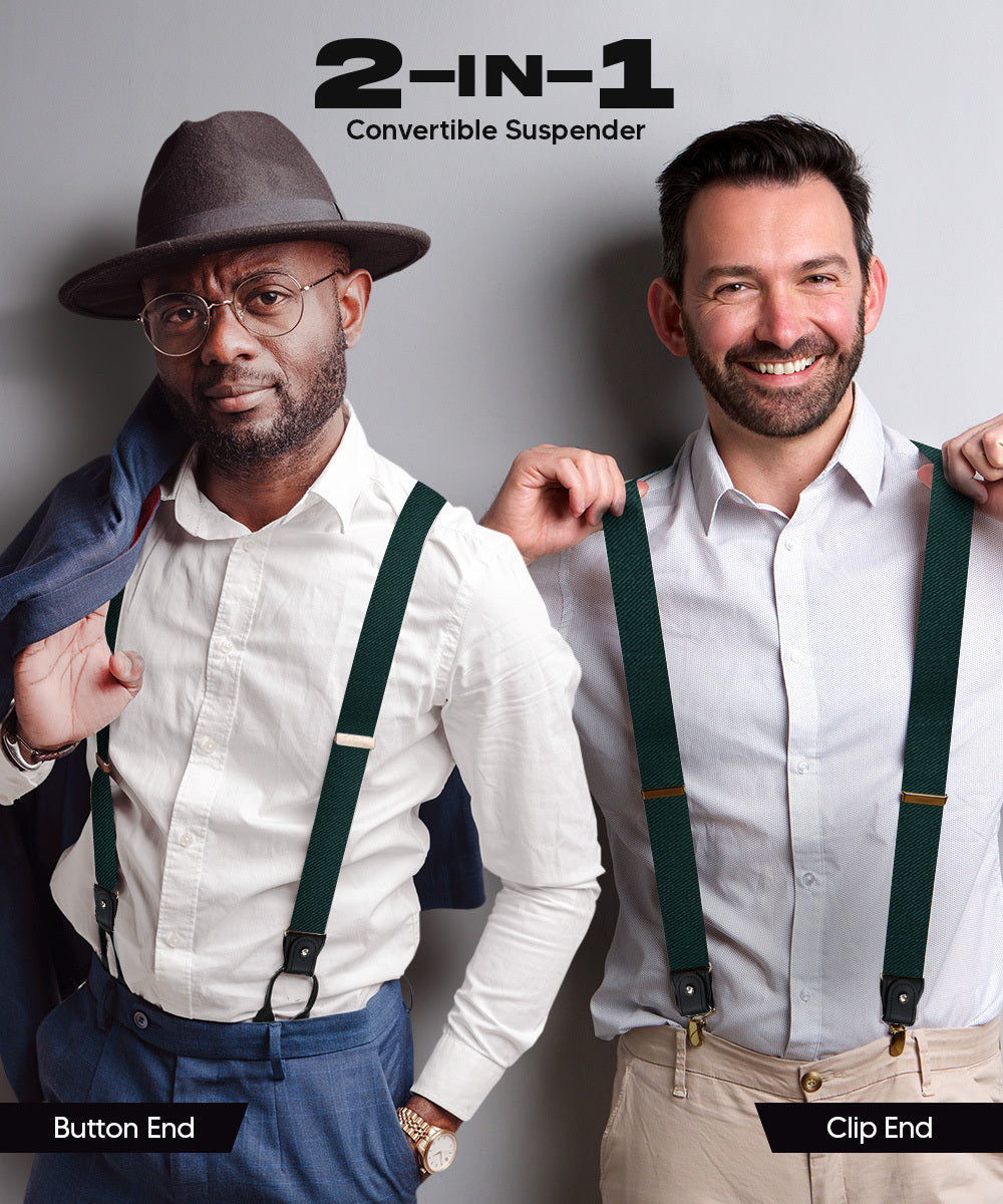 Vittorio Farina Men's Convertible Suspender in Gift Box: 70% Polyester & 30% Elastomer - Concordia Style Boutique