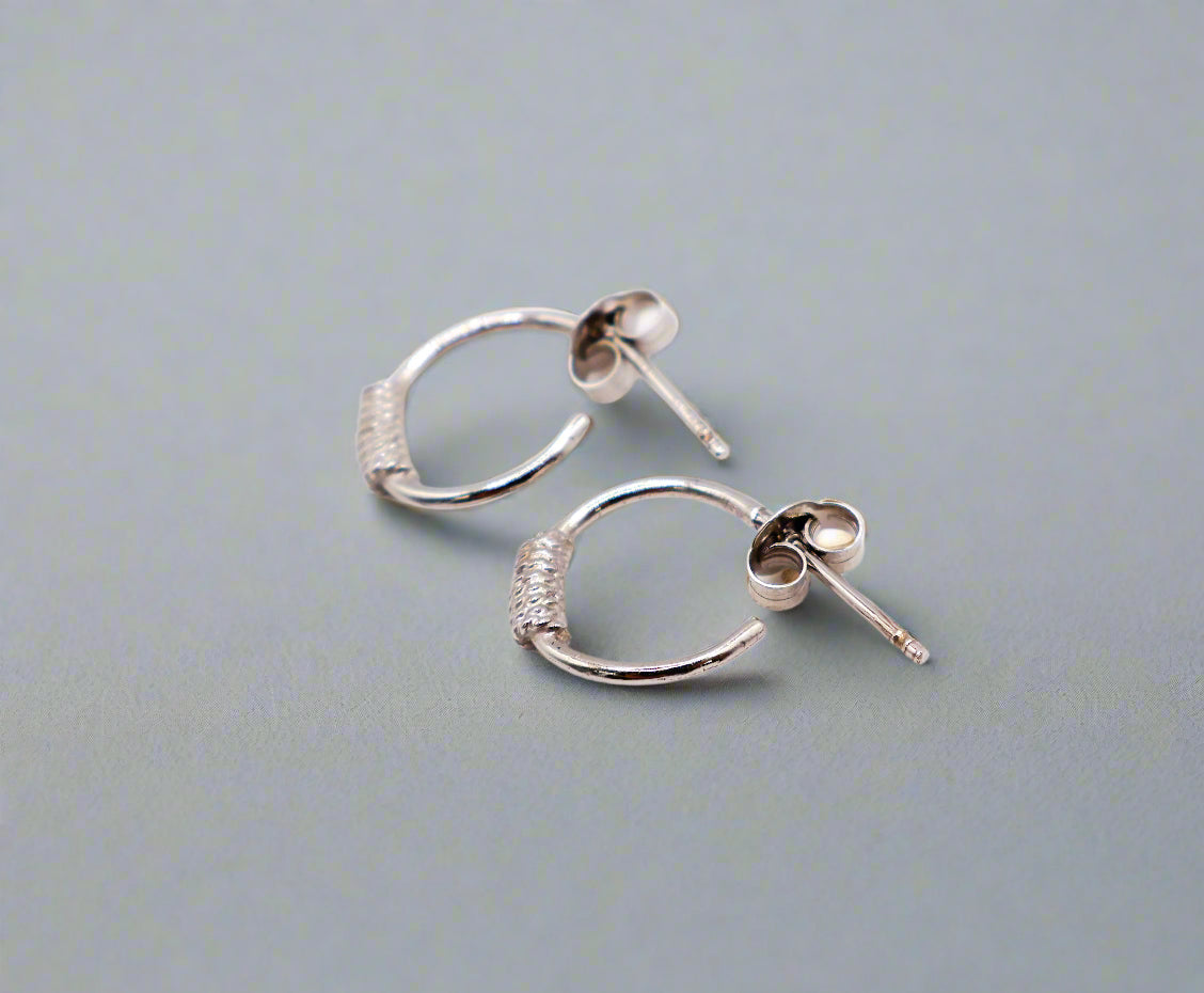 Italian Mini Sterling Silver Hoop Earrings