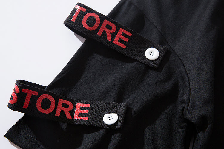 Black Solo Movement Short Sleeves Hoodie - Concordia Style Boutique