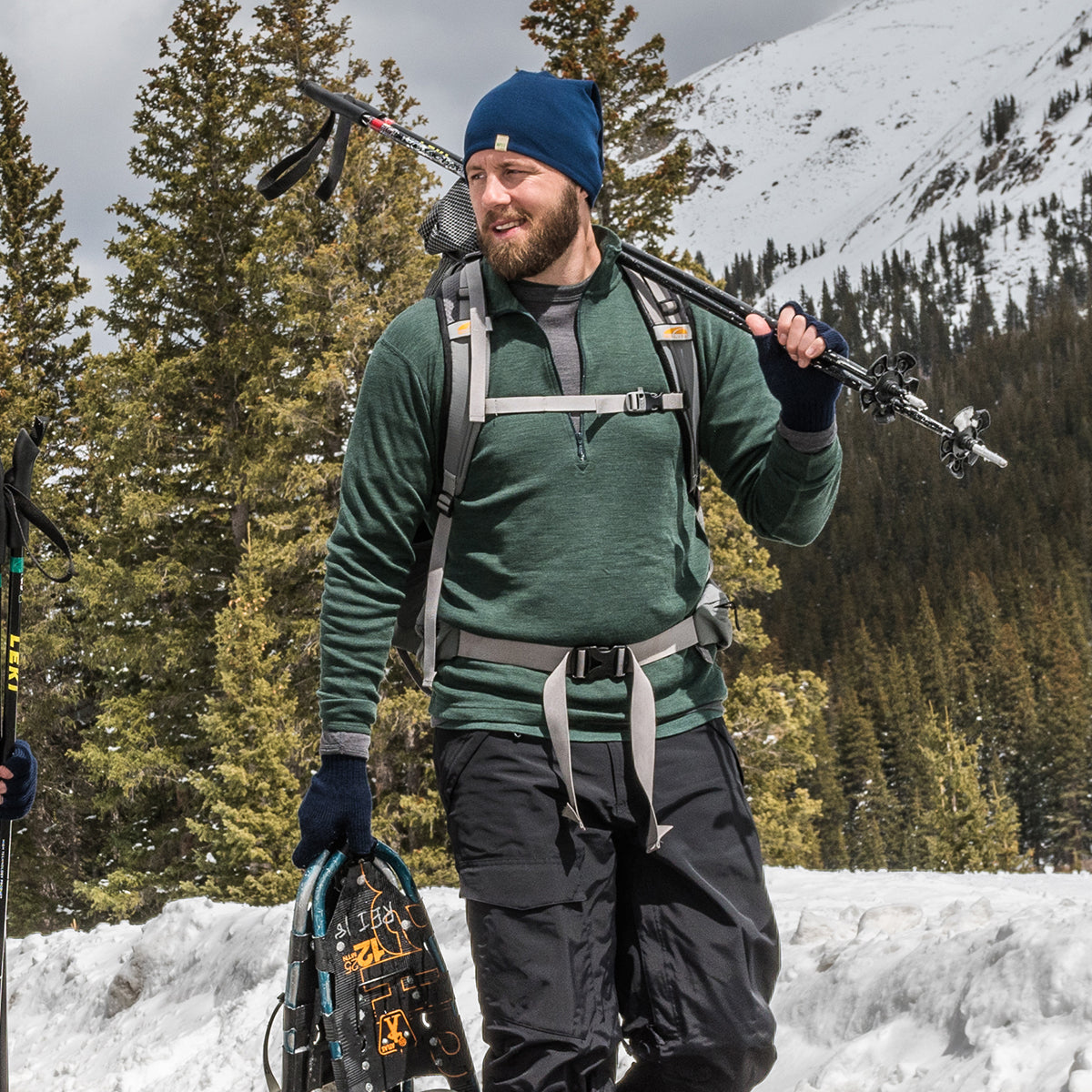 Midweight - Isolation Men's 1/4 Zip 100% Merino Wool - Concordia Style Boutique