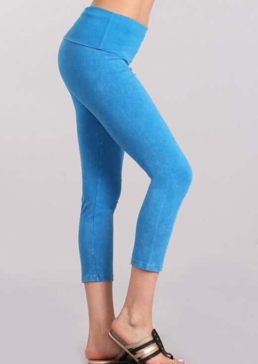 Easy Fit American Cotton Capri Leggings Made in USA - Concordia Style Boutique