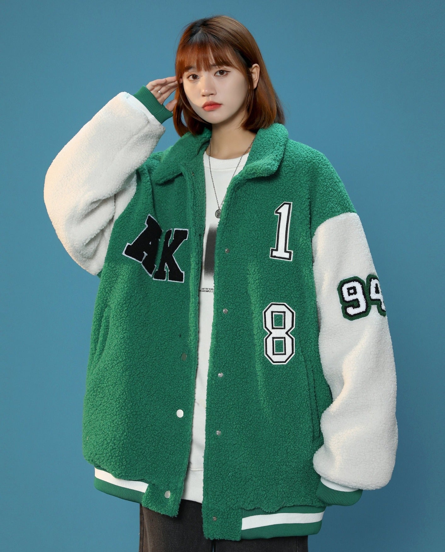Women's Year 94 Furry Varsity Jacket - Concordia Style Boutique