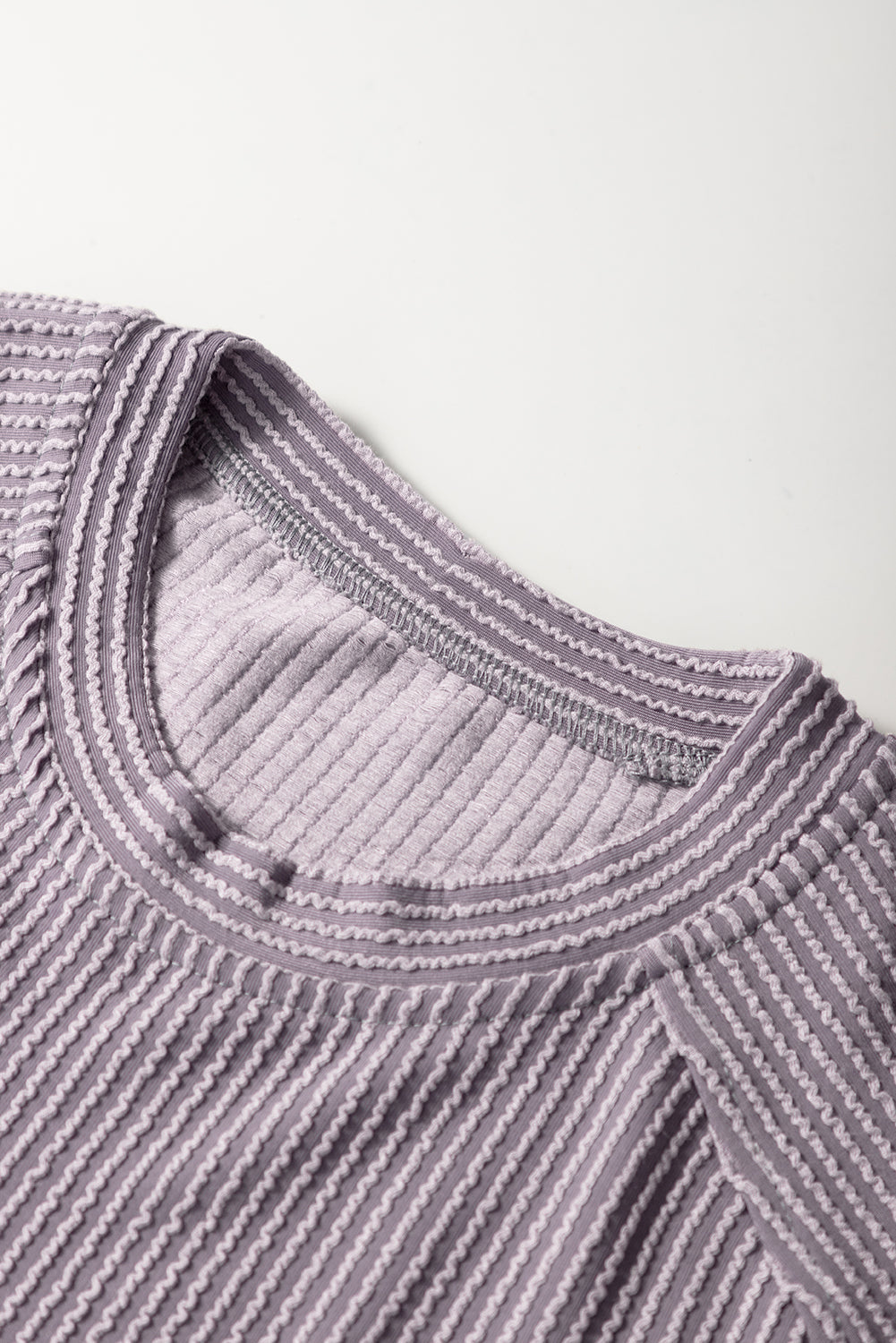 Luxury Solid Corded Short Sleeve T Shirt And Wide Leg Pants Set - Concordia Style Boutique