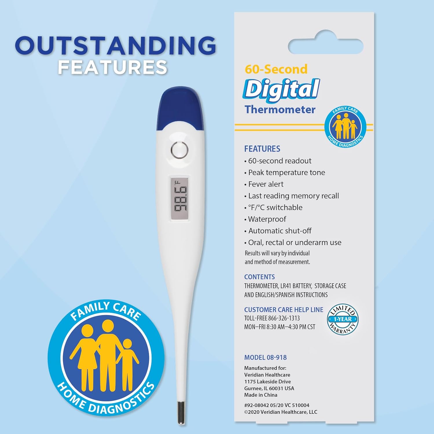 Veridian Digital Thermometer - Premium Digital Thermometer from Concordia Style Boutique - Just $15.71! Shop now at Concordia Style Boutique