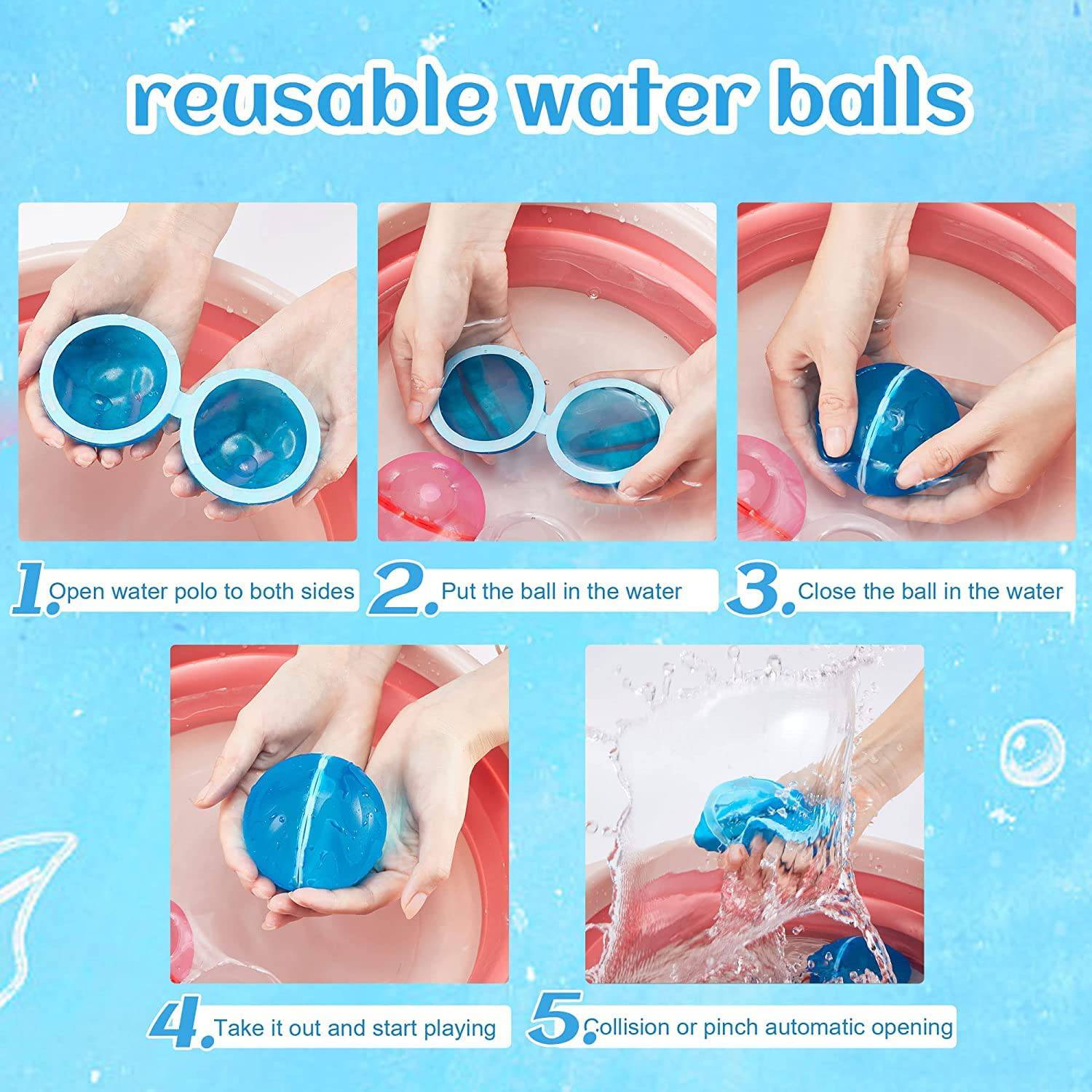 6 Pack Reusable Water Ballon - Concordia Style Boutique