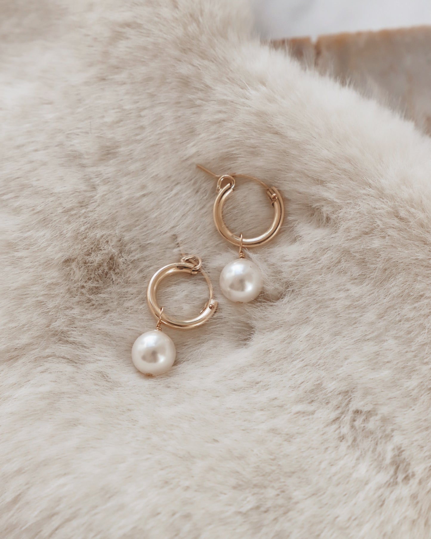 AUDREY PEARL HOOP EARRINGS - Concordia Style Boutique