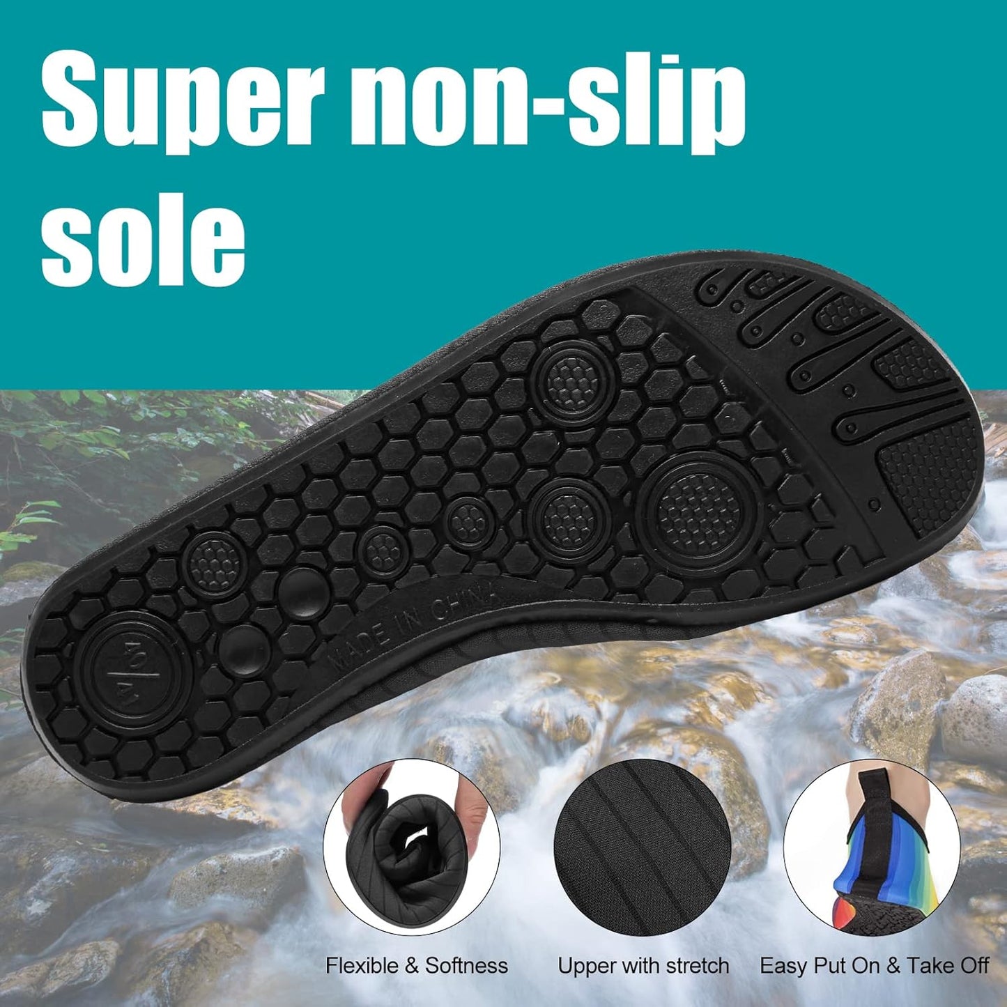 Metog - Unisex Water Shoes - Quick-Dry Aqua Socks- Barefoot Slip-on for Beach/ Swim/ Sport/ Surf/ Yoga/ Exercise - Premium Water Shoes from Concordia Style Boutique - Just $12.49! Shop now at Concordia Style Boutique