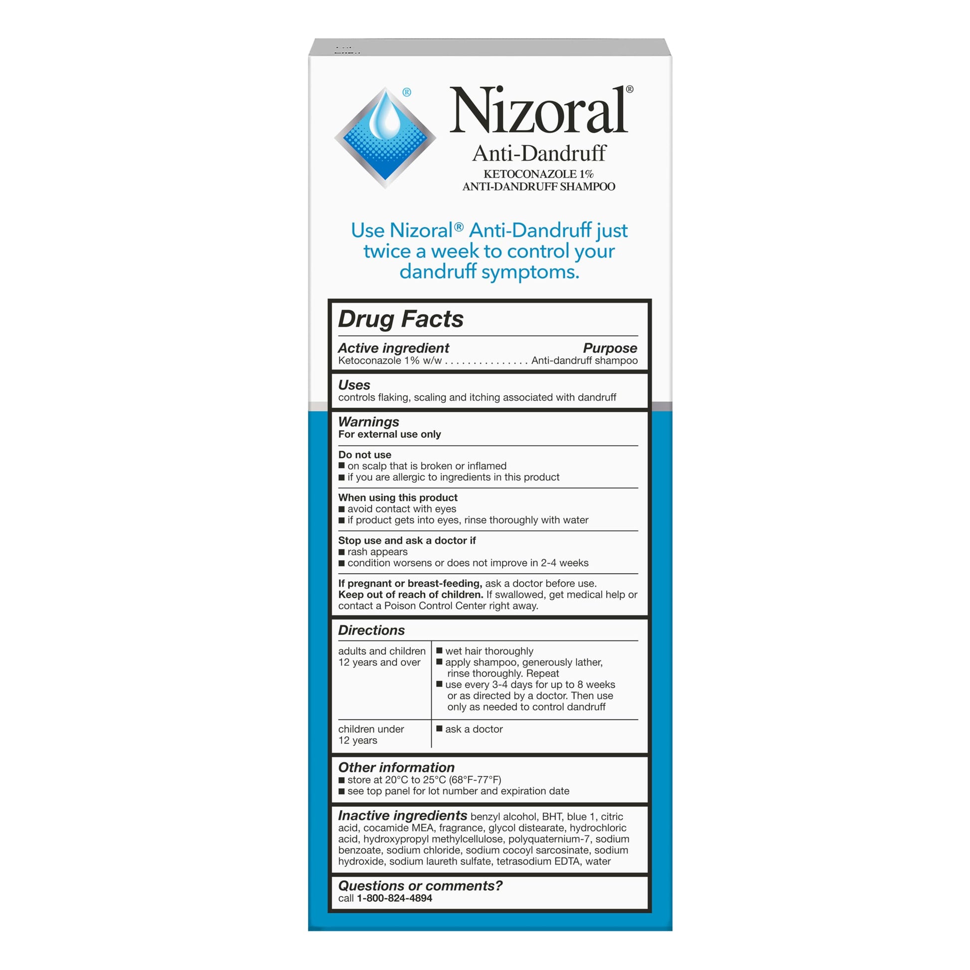 Anti-Dandruff Shampoo with 1% Ketoconazole, Fresh Scent (Nizoral) 7 Fl Oz - Premium Shampoo from Concordia Style Boutique - Just $24.89! Shop now at Concordia Style Boutique