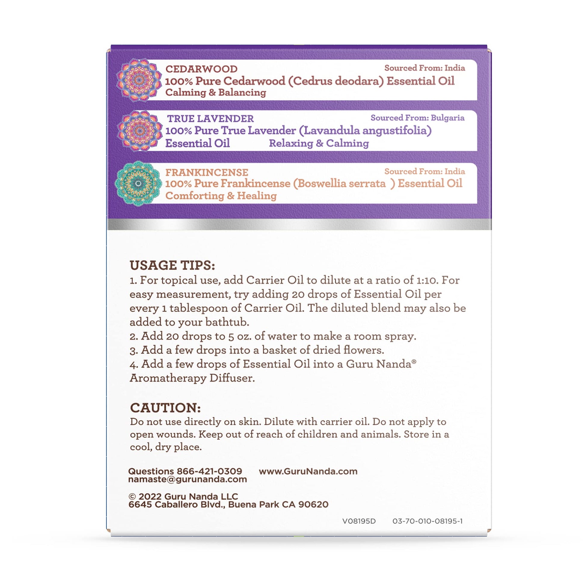 GuruNanda Essential Oil Blends (Set of 6) - Premium Essential Oil Blends from Concordia Style Boutique - Just $19.98! Shop now at Concordia Style Boutique