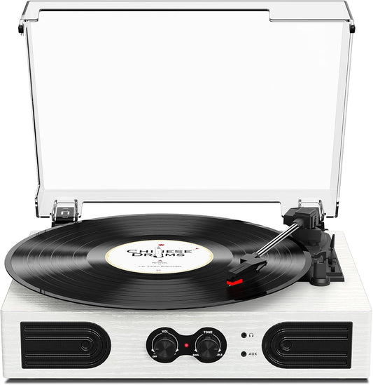 Vinyl Record Player - Turntable with Built-in Stereo Speakers, Vintage 3-Speed Turntable for Vinyl Records - USB and SD Recording with Bluetooth Music Playback, RCA Out and Digital Display - Premium Turntables from Concordia Style Boutique - Just $85.70! Shop now at Concordia Style Boutique