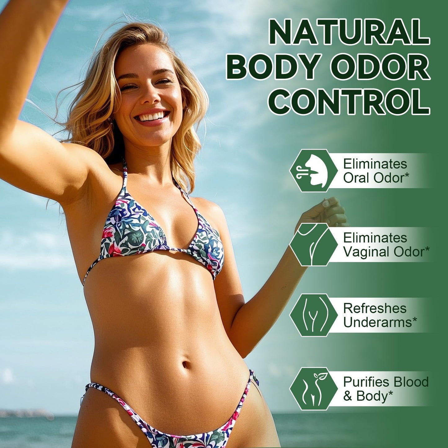 Chlorophyll Body Deodorizing Supplement - 120 Caps